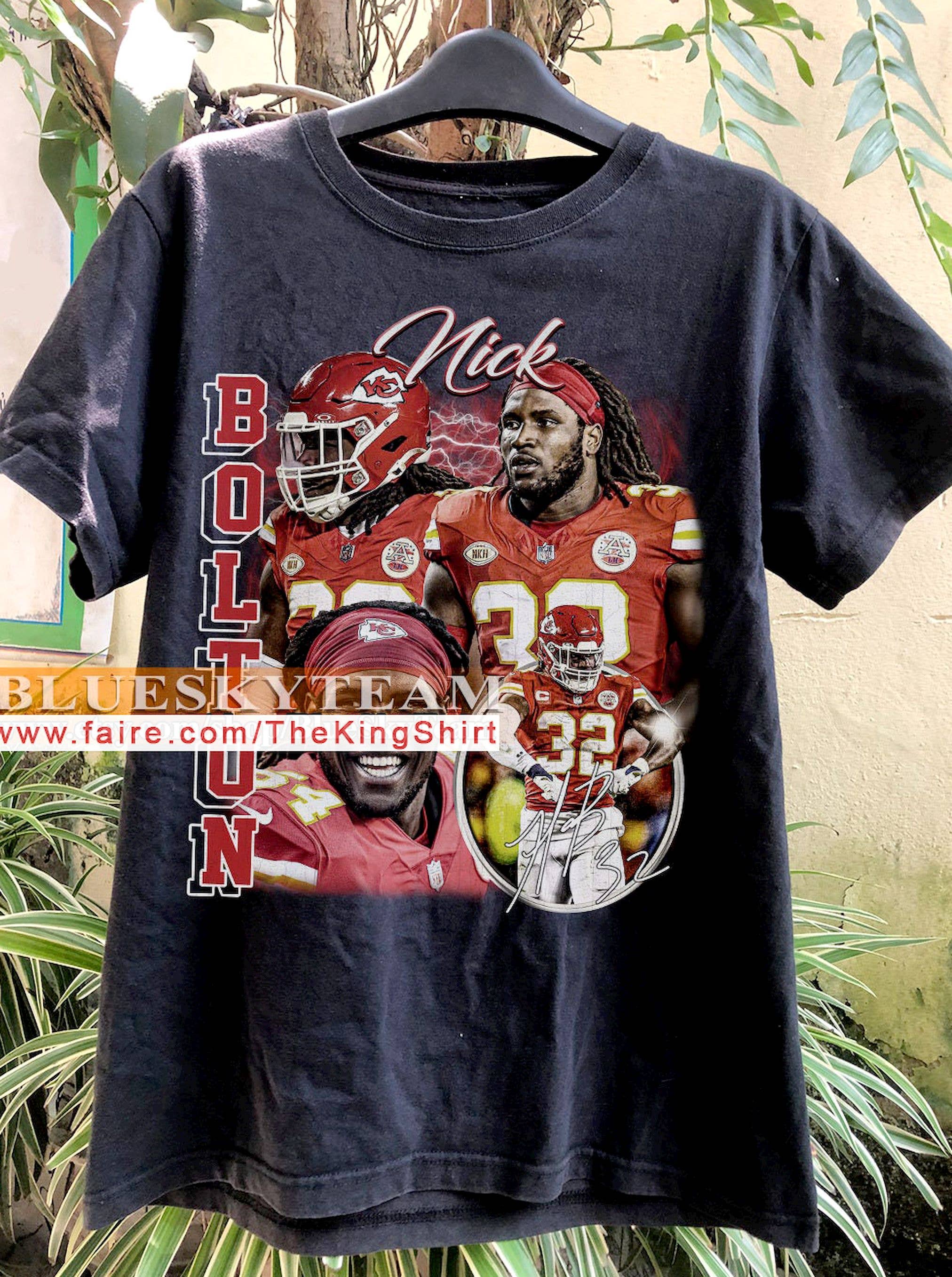 Vintage 90s Nick Bolton Tee Retro Football Graphic Gift Hoodie, Sweatshirt | PodTeesHub.com