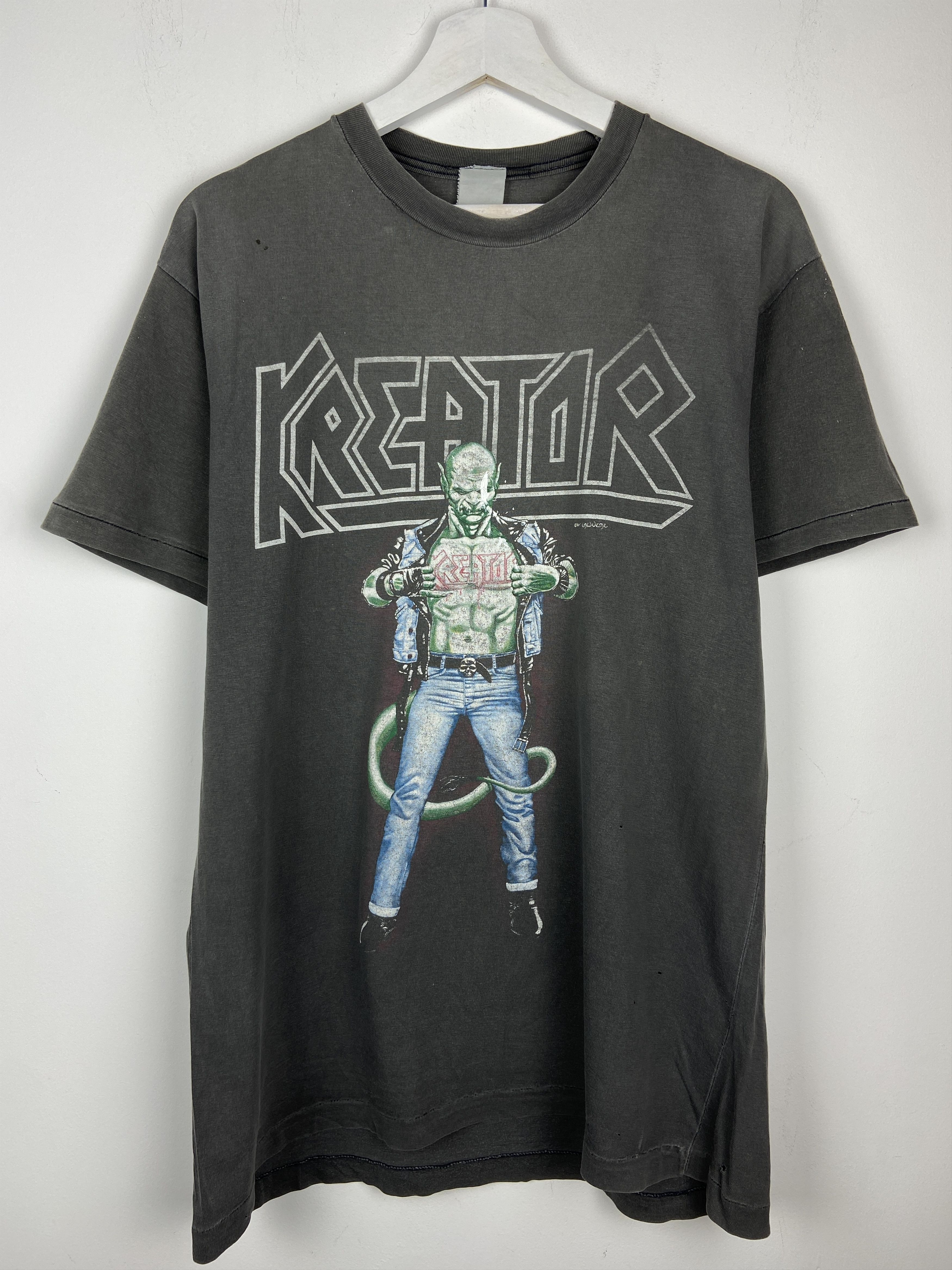 Band Tees 1987 Vintage Kreator World Tour Black Metal T Shirt Tee Hoodie, Sweatshirt | PodTeesHub.com