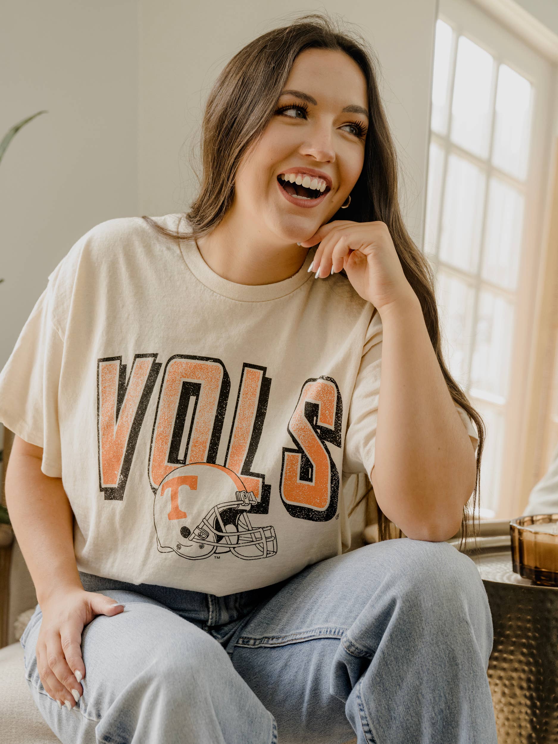 Tennessee Vols Helmet Fade Off White Thrifted Tee Hoodie, Sweatshirt | PodTeesHub.com