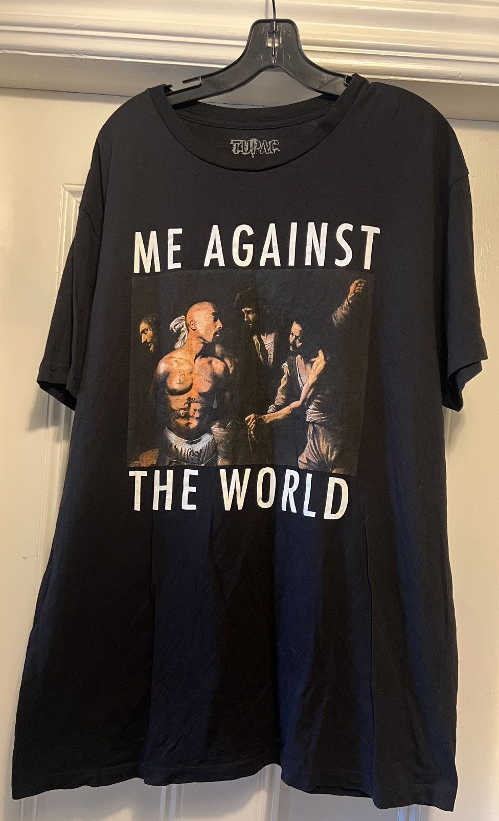 Rap Tees Authentic Tupac Me Against The World Black Apostle Tee Xl Hoodie, Sweatshirt | PodTeesHub.com