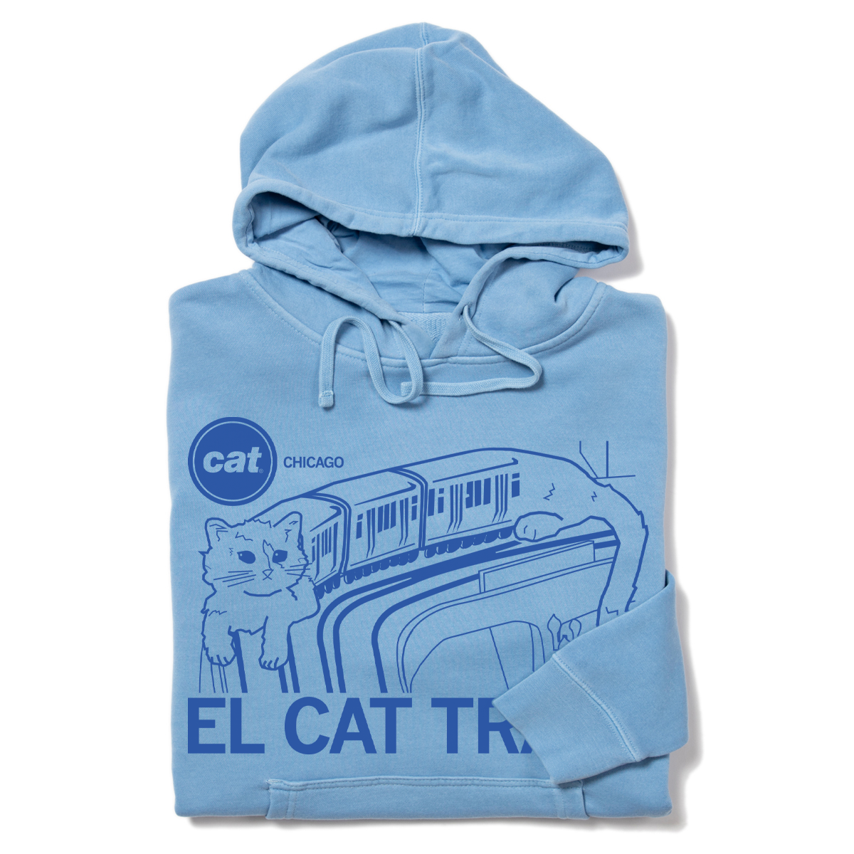 El Cat Train Pullover Hoodie T-Shirts, Sweatshirt | PodTeesHub.com