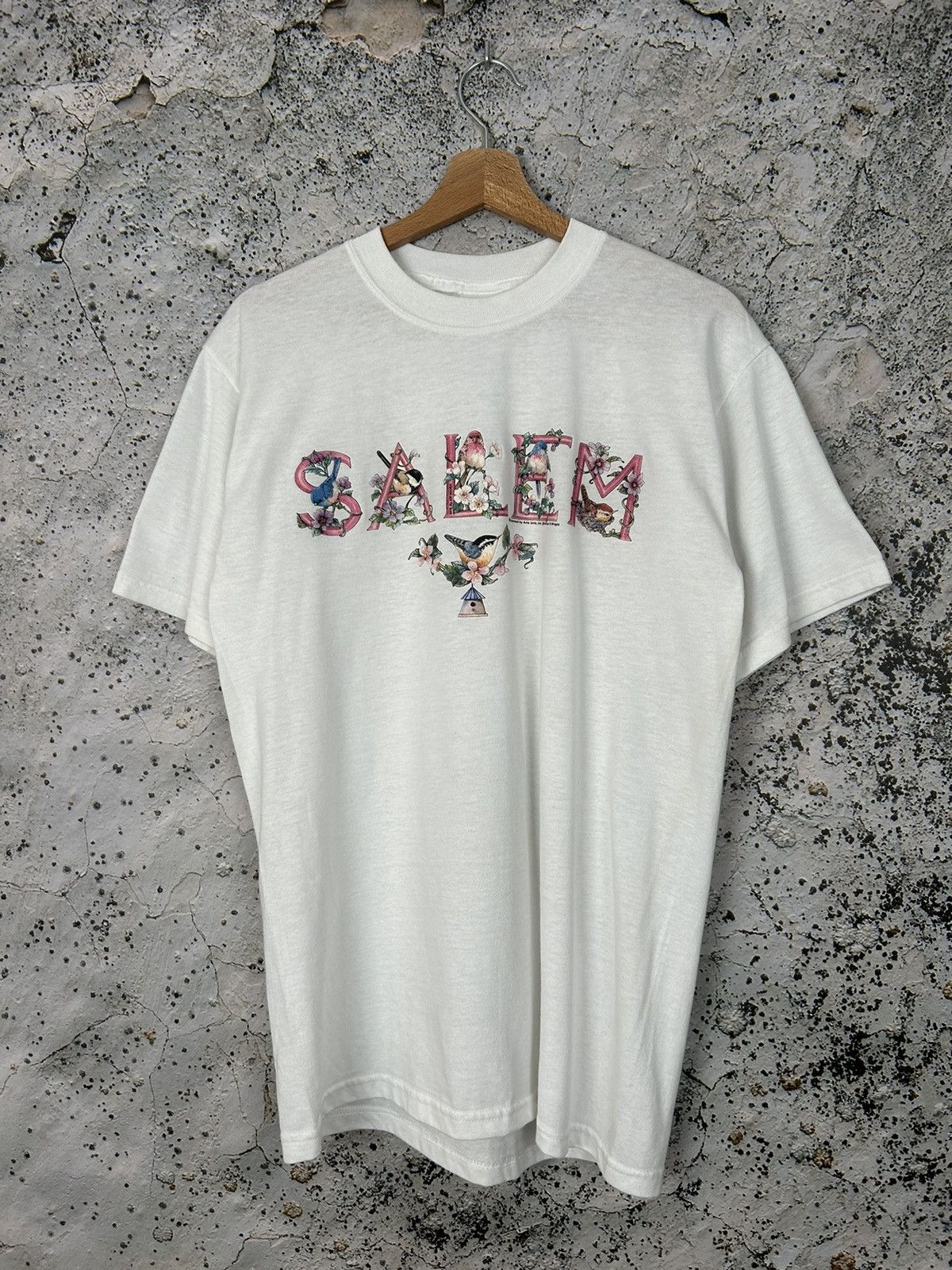 Vintage Salem Graphic Tee Birds Animal Hype Skate Rock Hoodie, Sweatshirt | PodTeesHub.com