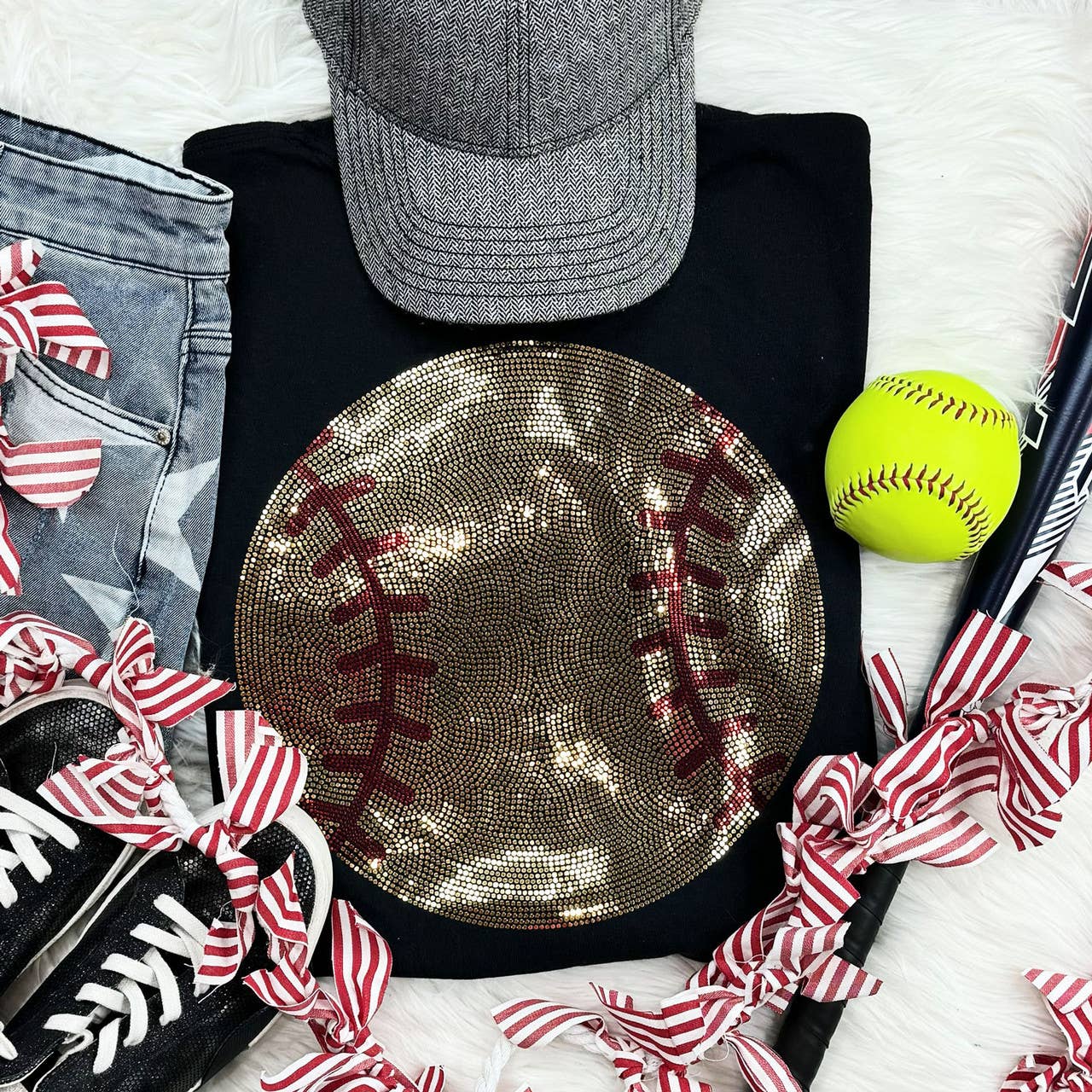 Spangled Softball Transfer Everyday Tee Hoodie, Sweatshirt | PodTeesHub.com
