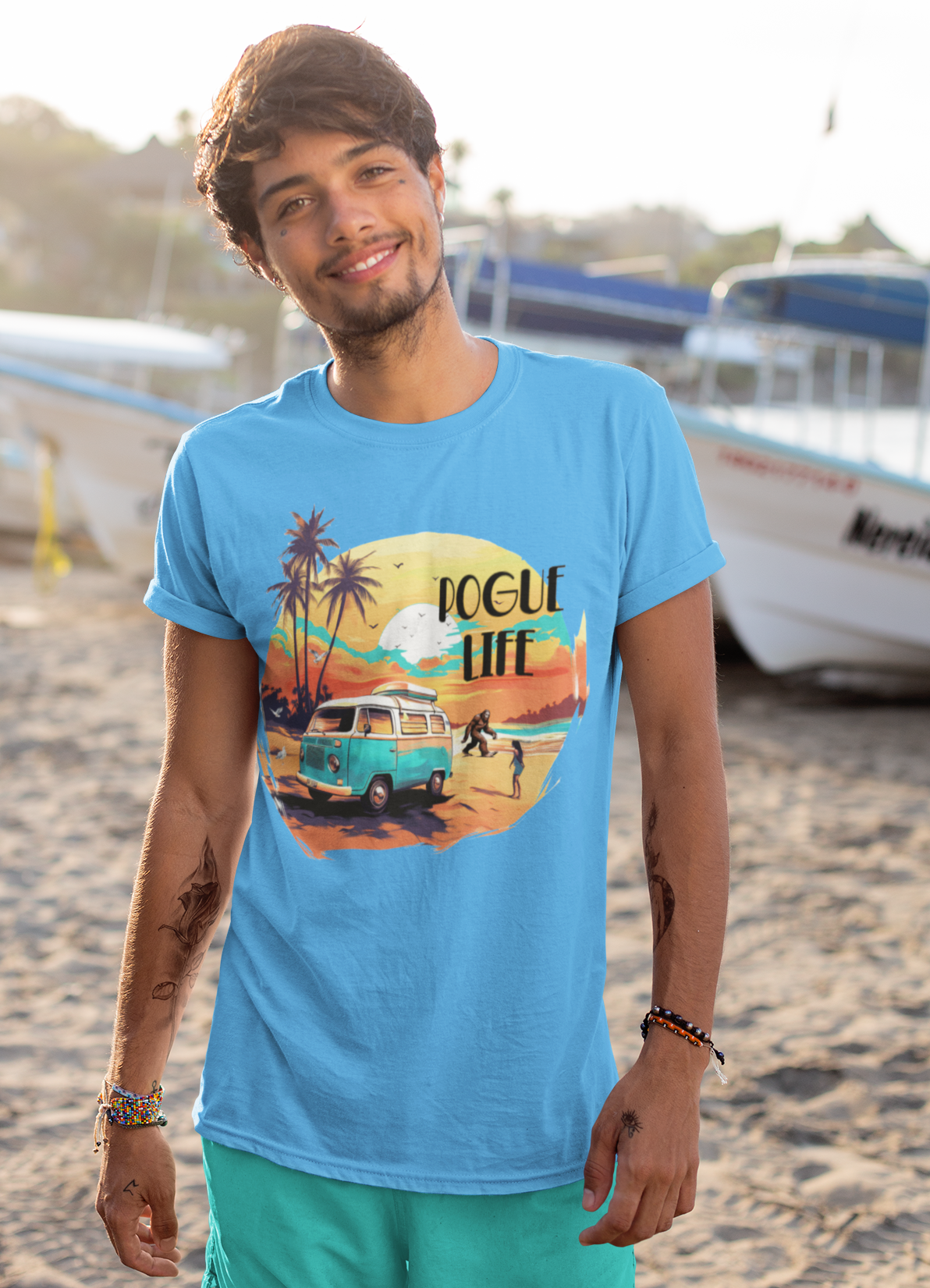 Bigfoot Pogue Life Tshirt (Blue) Hoodie, Sweatshirt | PodTeesHub.com
