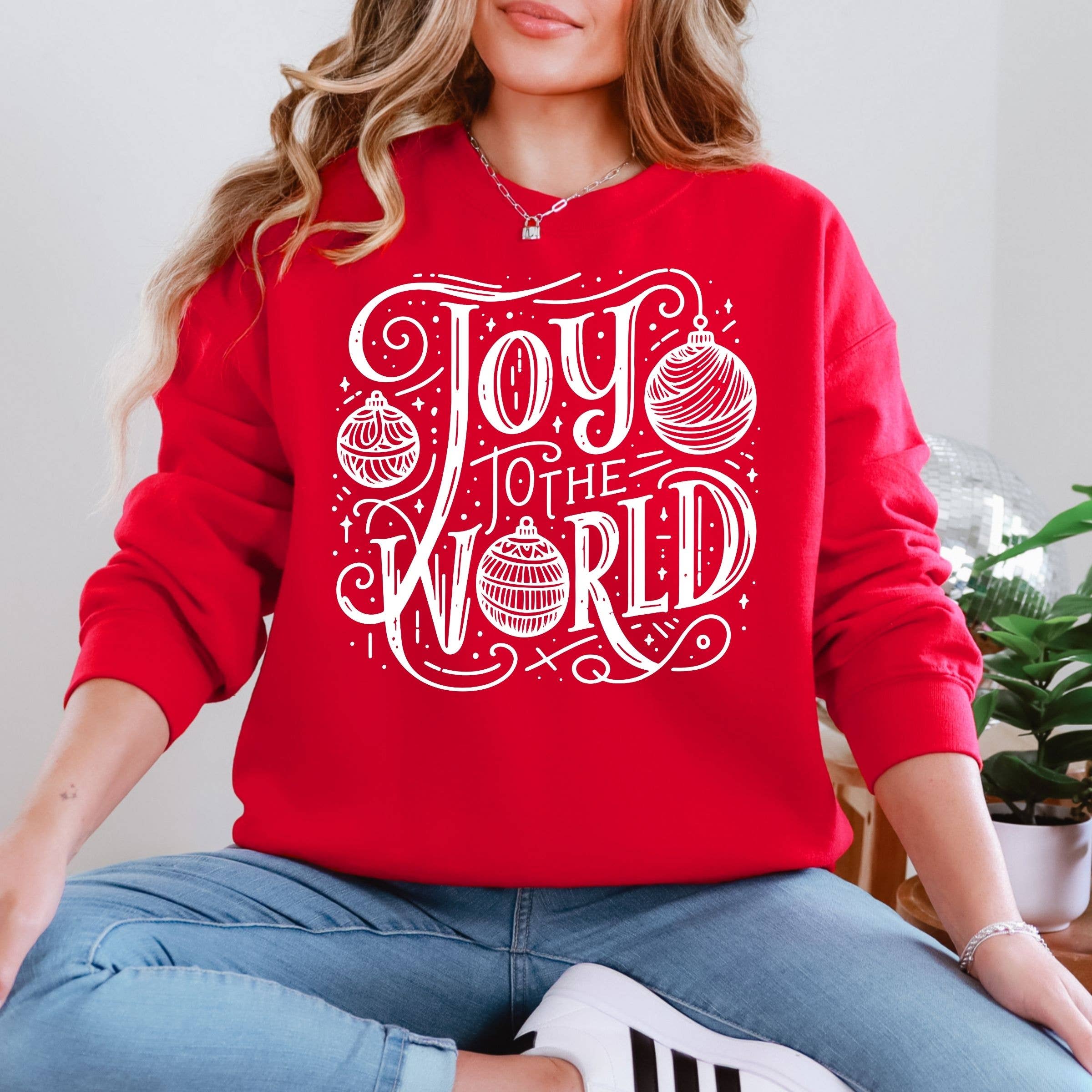 Joy To the World Christmas Graphic Sweatshirt T-Shirts, Hoodie | PodTeesHub.com