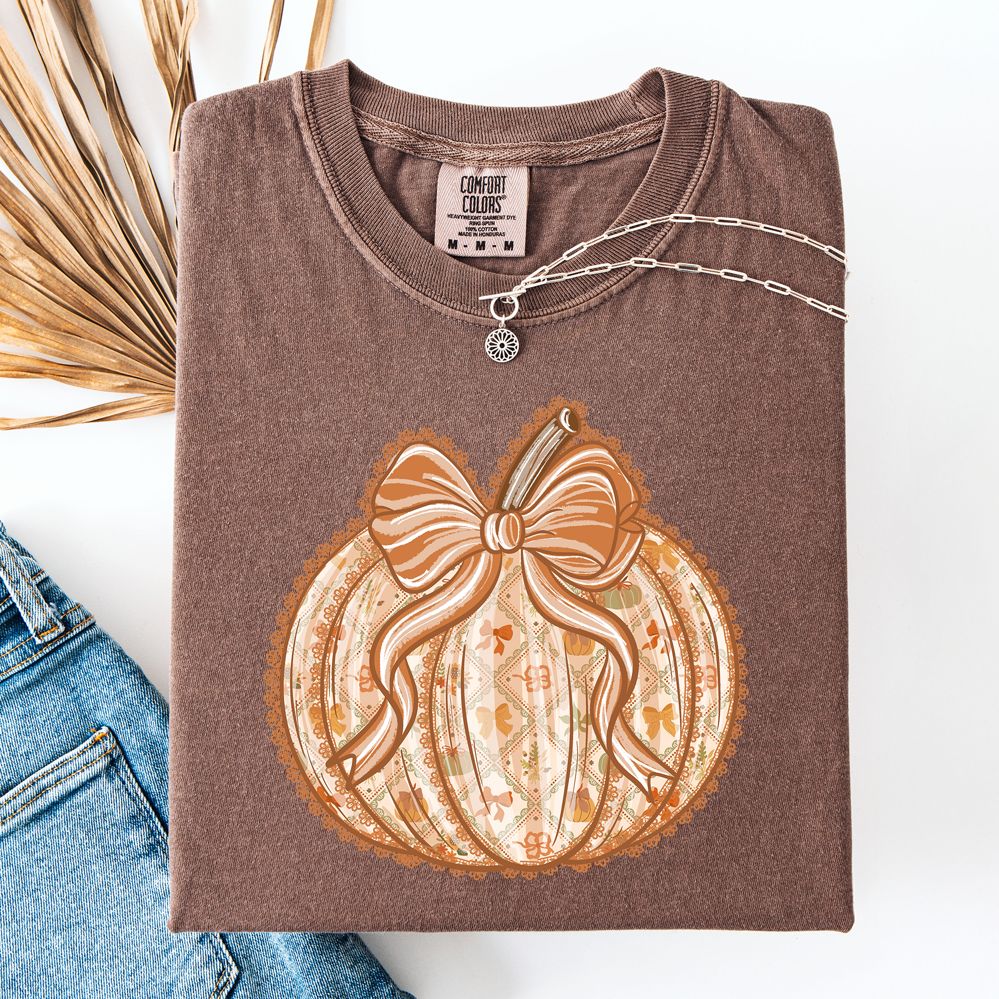 Pumpkin, Faux Lace, Halloween, Autumn, Fall T-Shirt Hoodie, Sweatshirt | PodTeesHub.com
