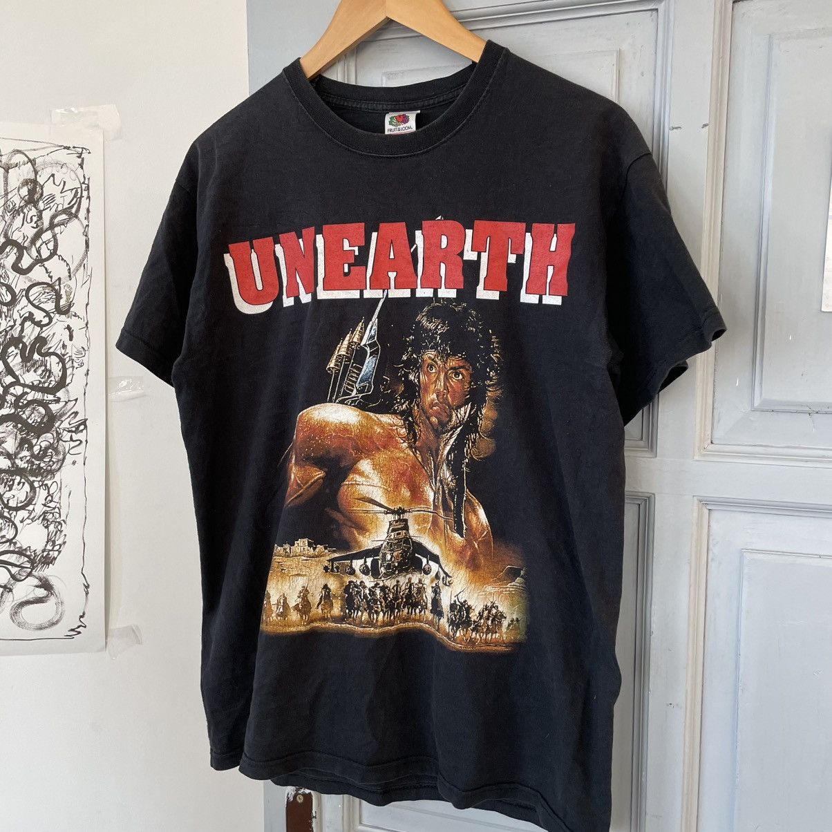 Vintage 90 S Rambo Unearth Sylvester Stallone Movie Tee Hoodie, Sweatshirt | PodTeesHub.com