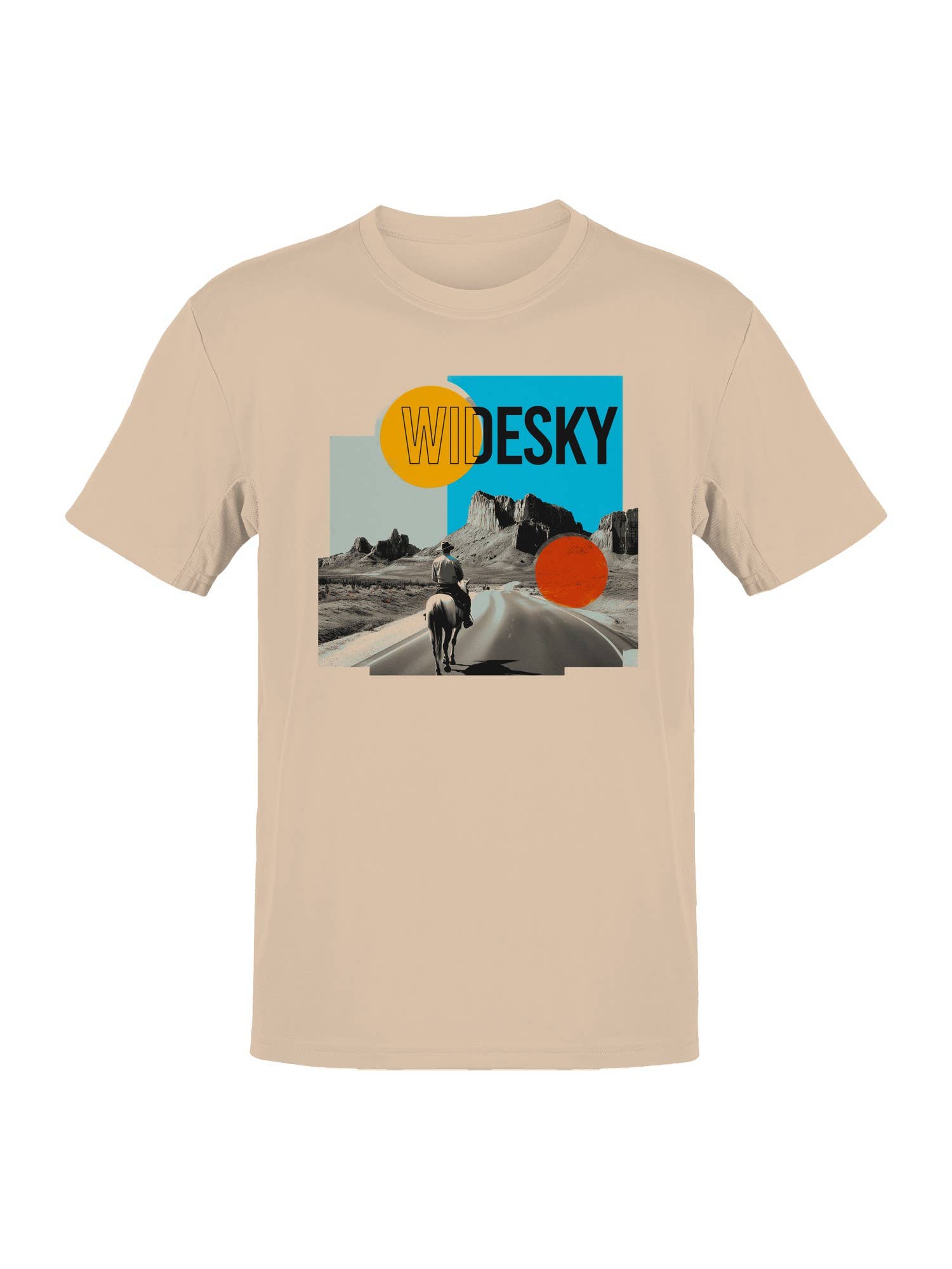 Wide Sky Western Landscape Art Men's T-Shirt Hoodie, Sweatshirt | PodTeesHub.com