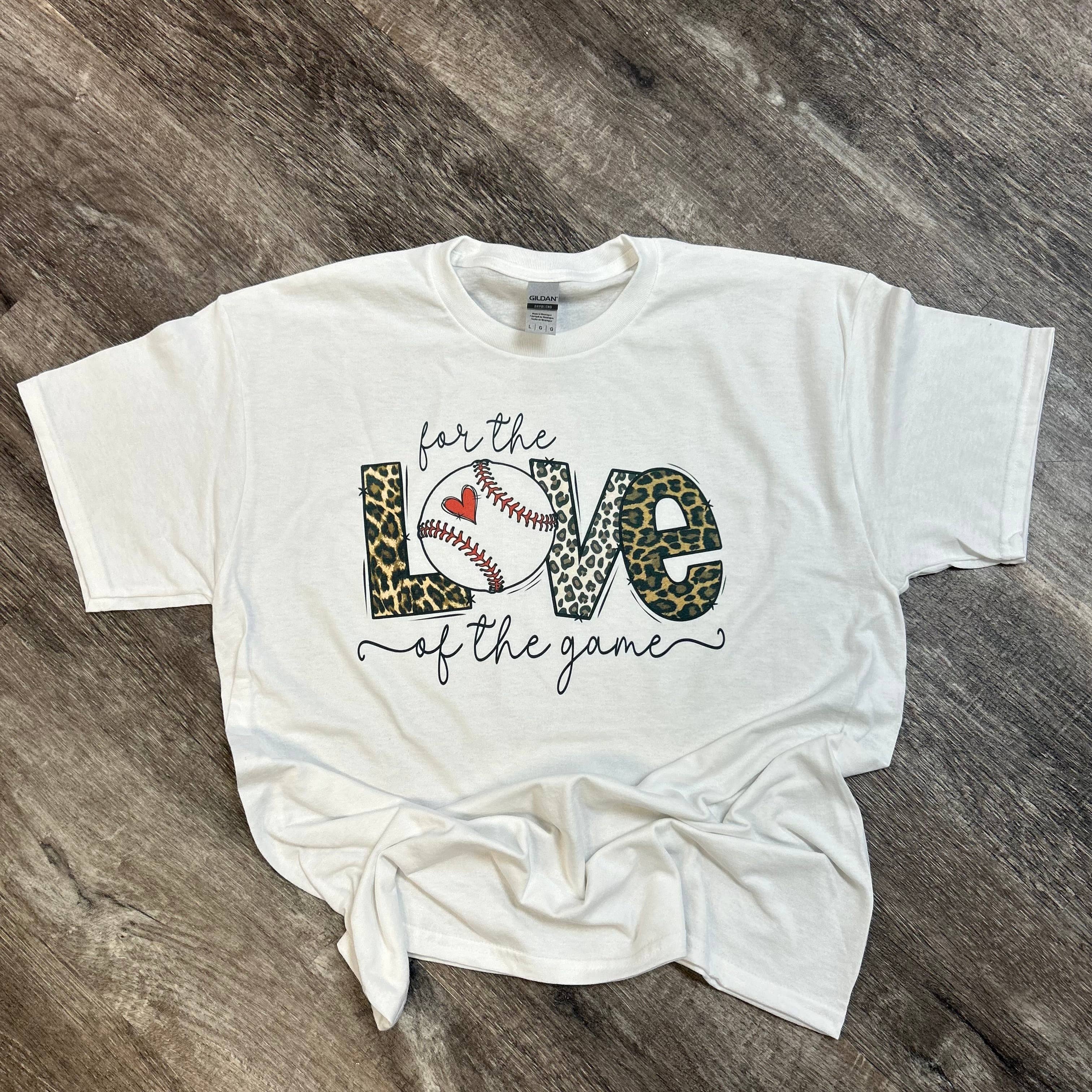 Baseball For the Love of the Game Leopard On White Tee Hoodie, Sweatshirt | PodTeesHub.com