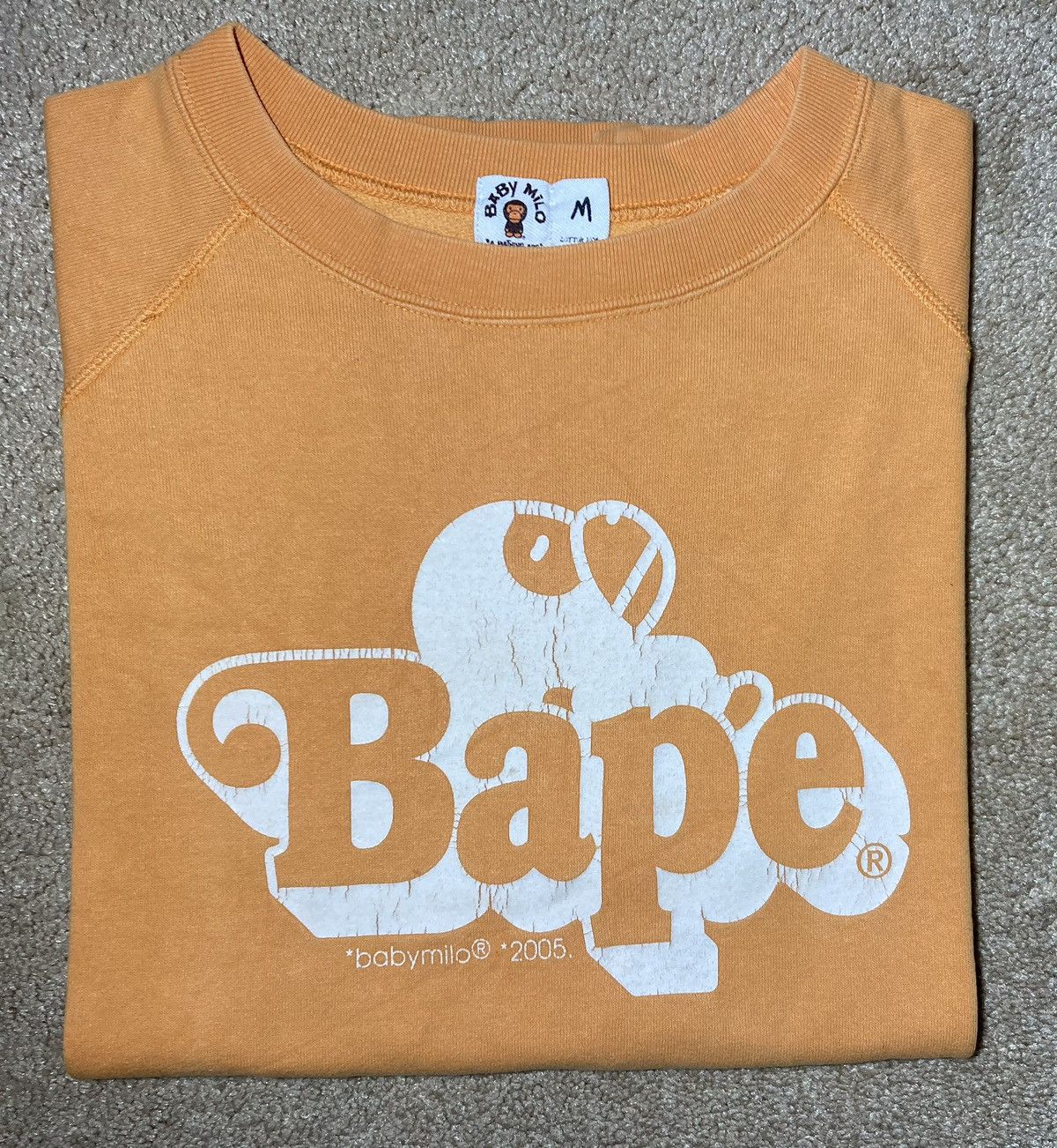 Bape 2005 Baby Milo S S Crewneck T-Shirts, Hoodie, Sweatshirt | PodTeesHub.com
