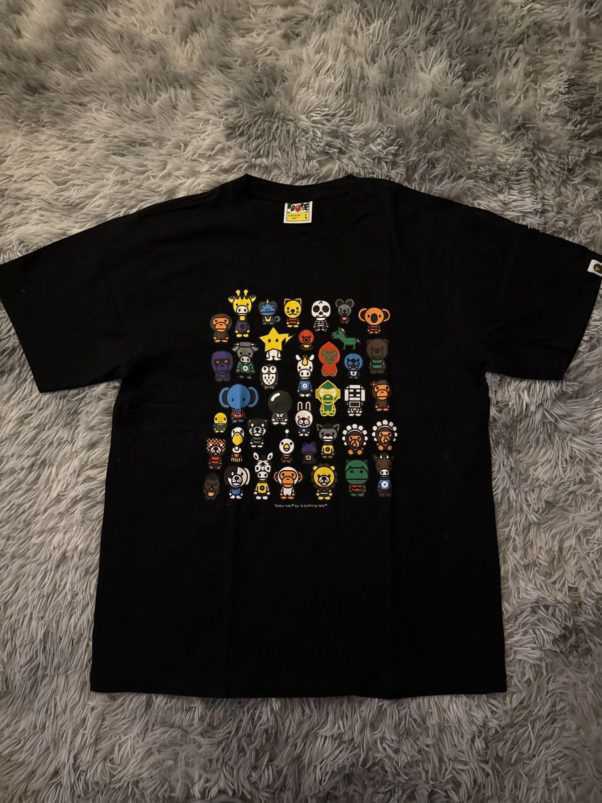 Bape Black T Shirt Baby Milo Hoodie, Sweatshirt | PodTeesHub.com
