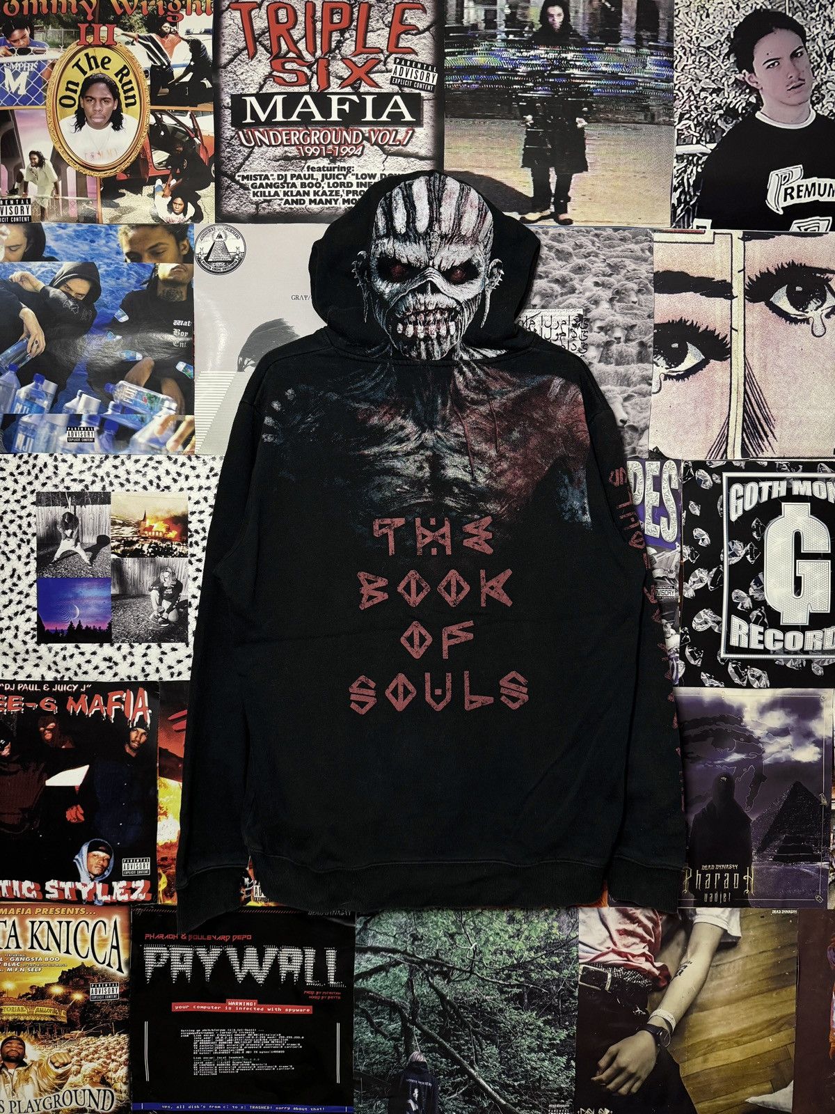 Band Tees Iron Maiden The Book Of Souls Crazy Print Hoodie Sweatshirt | PodTeesHub.com