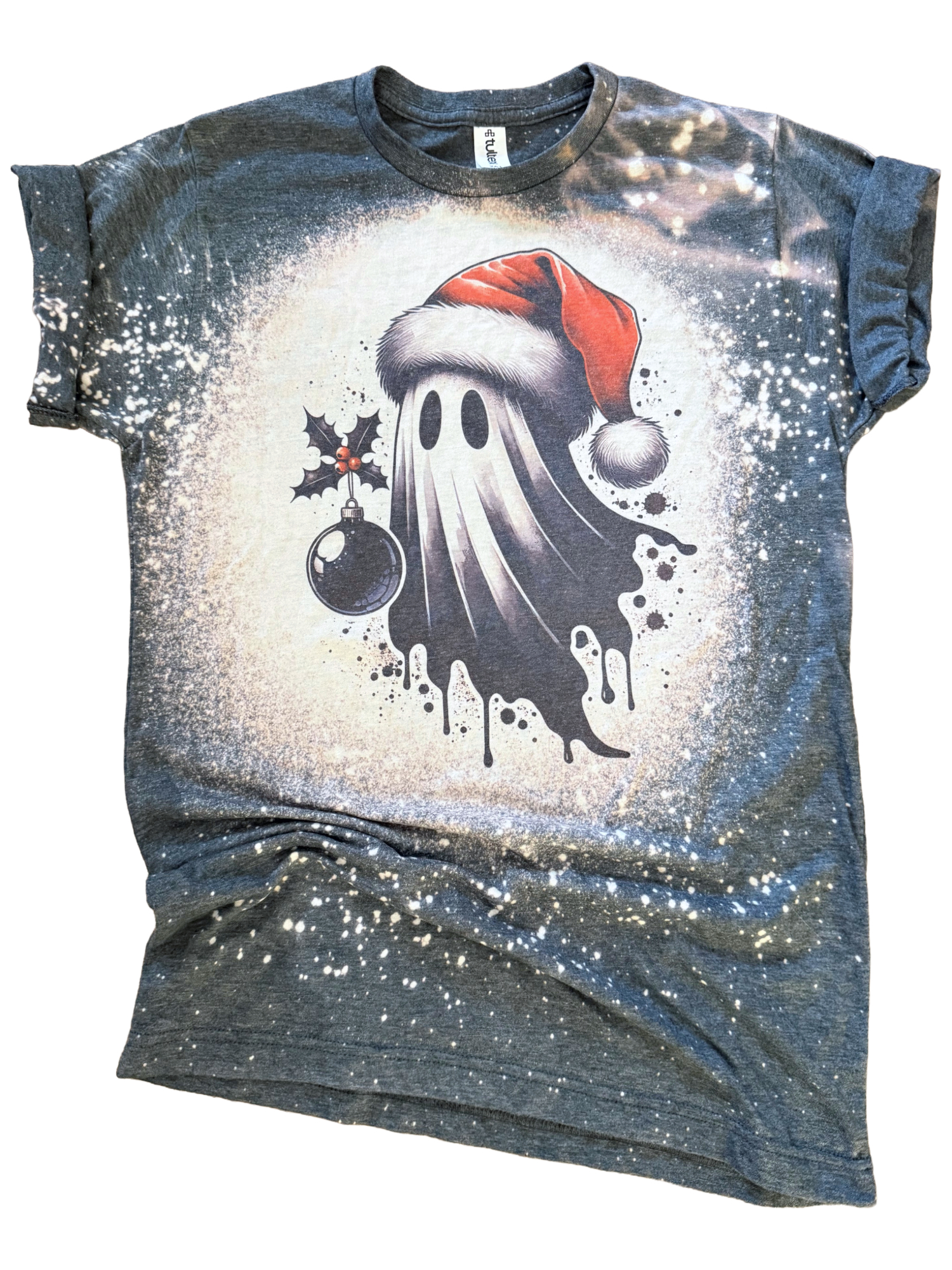 Holly Jolly Haunt – Bleached Christmas Tee Hoodie, Sweatshirt | PodTeesHub.com