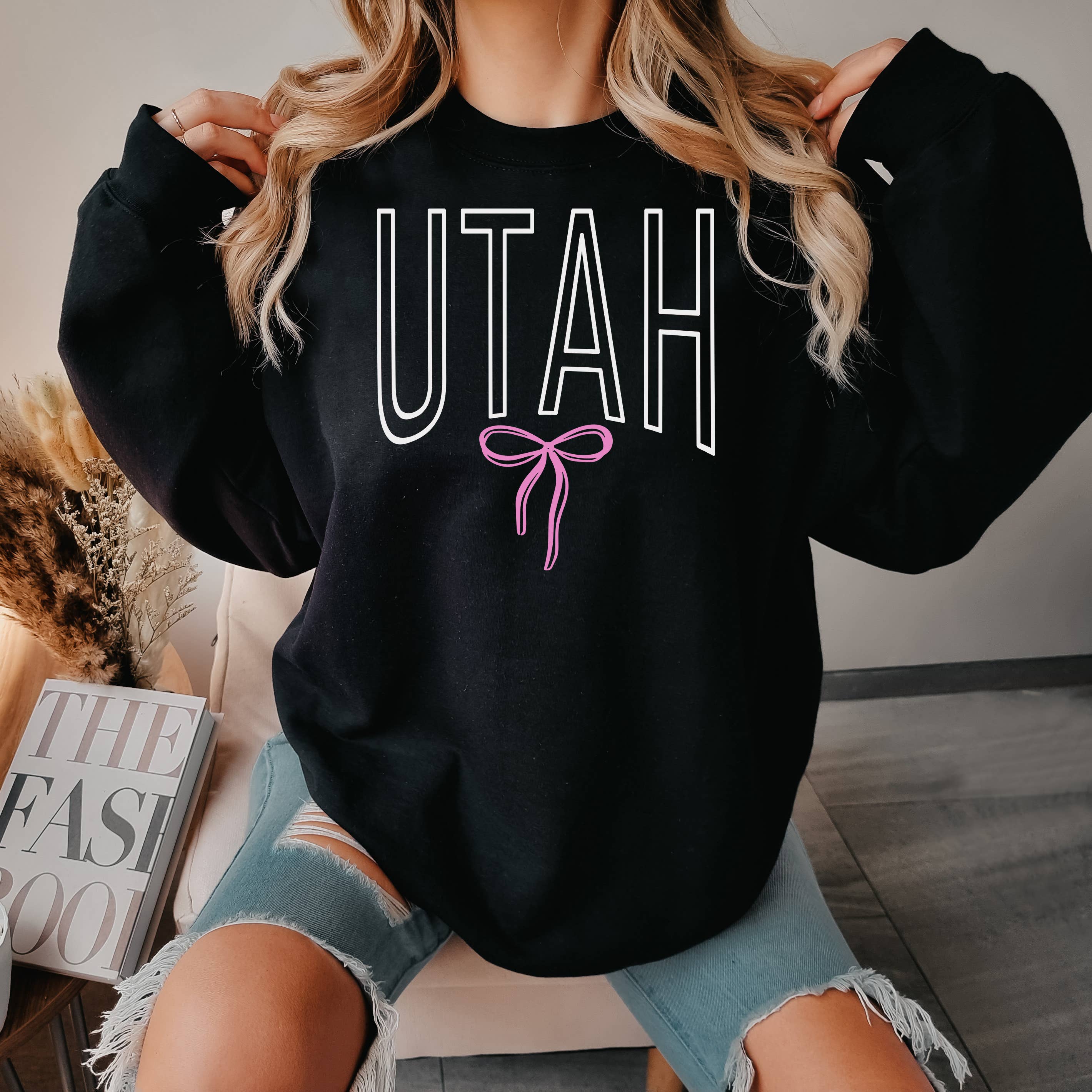 Utah Bow Crewneck Sweatshirt | States | Unisex Sizes S-2XL T-Shirts, Hoodie | PodTeesHub.com
