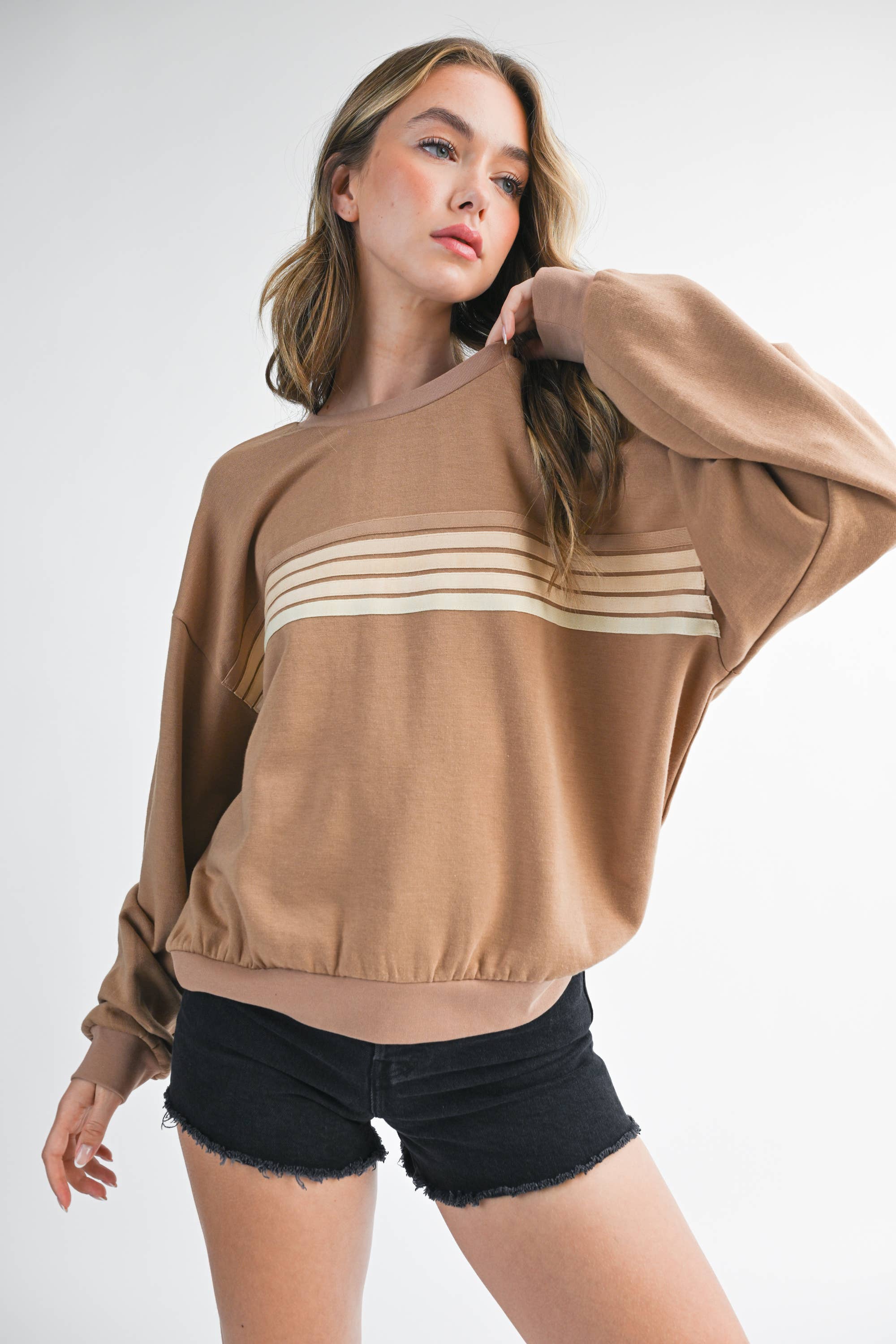9150GK Retro Ombre Stripe Graphic Sweatshirt T-Shirts, Hoodie | PodTeesHub.com