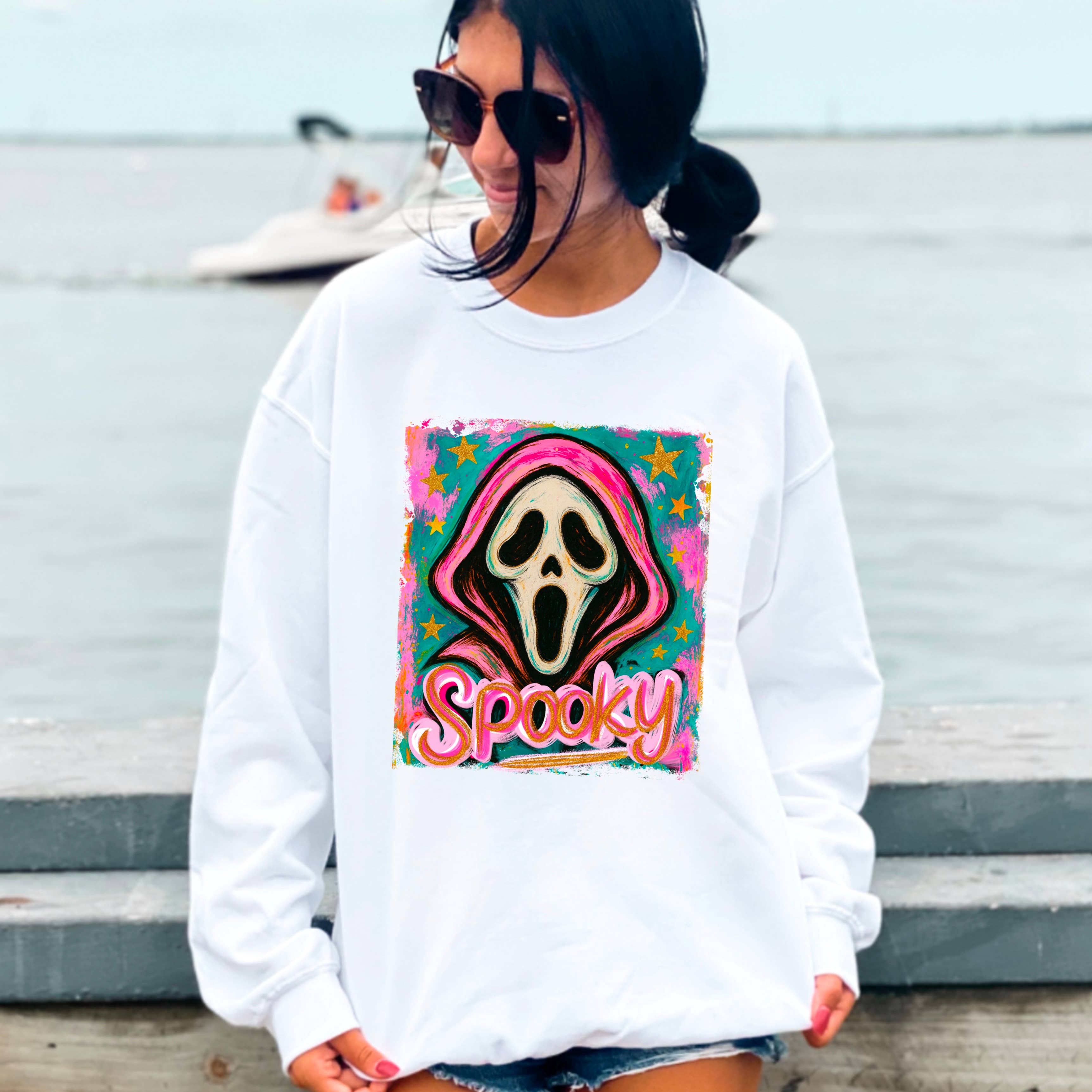 Spooky Halloween Graphic Sweatshirt | Gildan T-Shirts, Hoodie | PodTeesHub.com