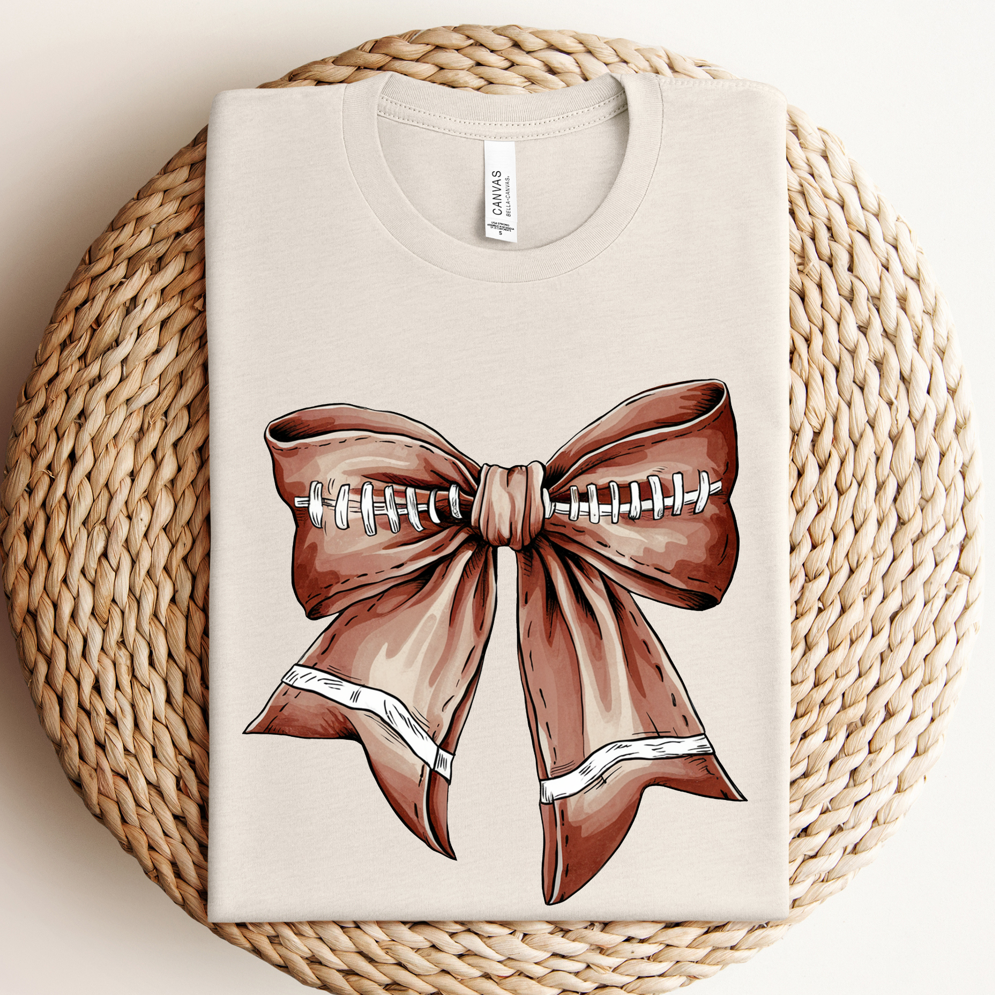 Football Bow Graphic Tee Hoodie, Sweatshirt | PodTeesHub.com