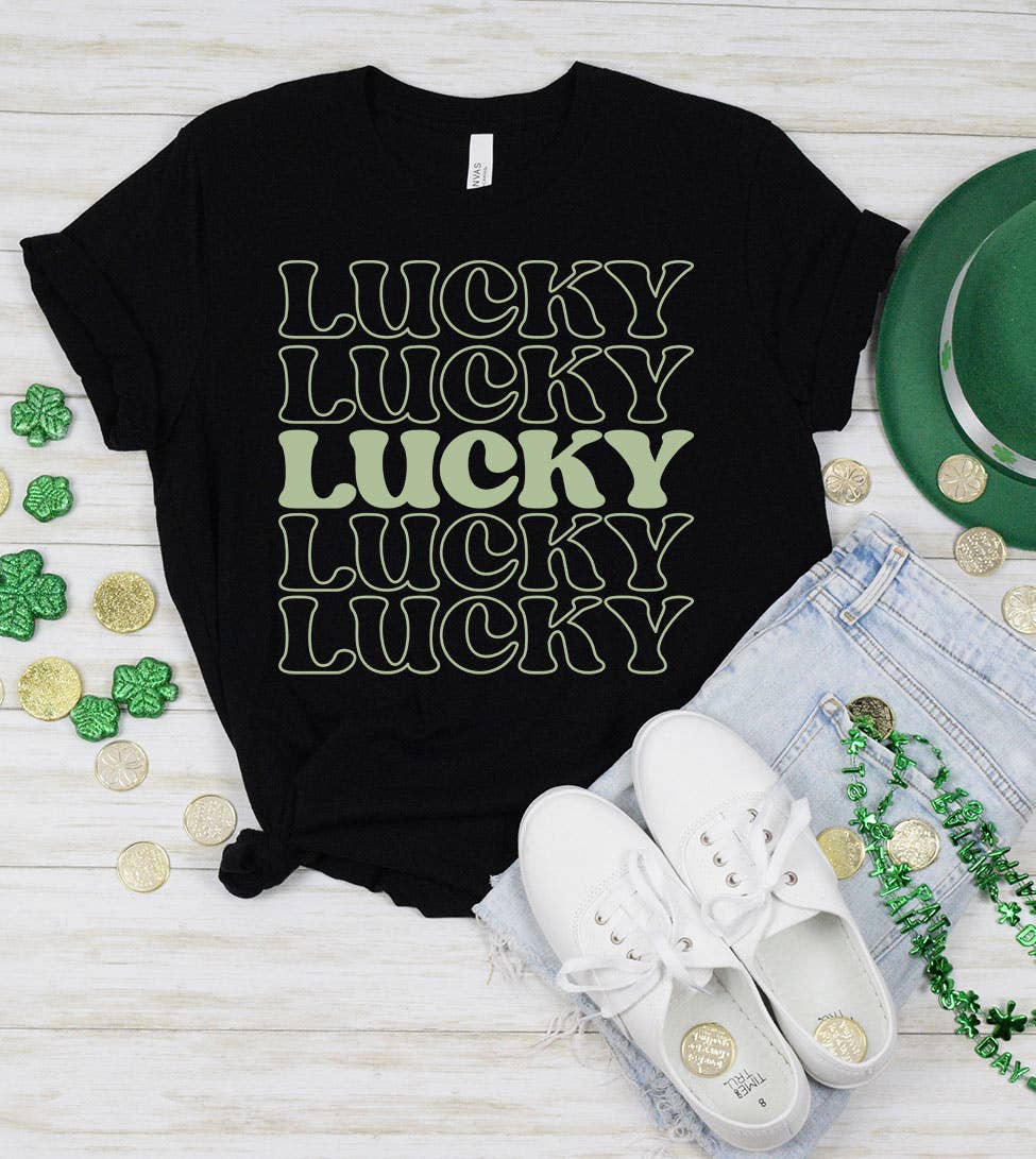 Lucky x5 - St. Patrick's Day Luck Cute Sweet Fun T-Shirt Hoodie, Sweatshirt | PodTeesHub.com