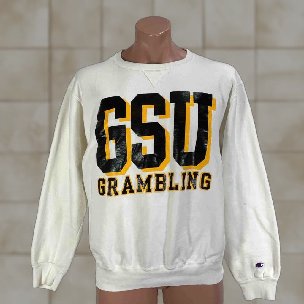 Vintage Champion Grambling State University Hbcu Crewneck Sweatshirt Xl Men White Universit T-Shirts, Hoodie | PodTeesHub.com