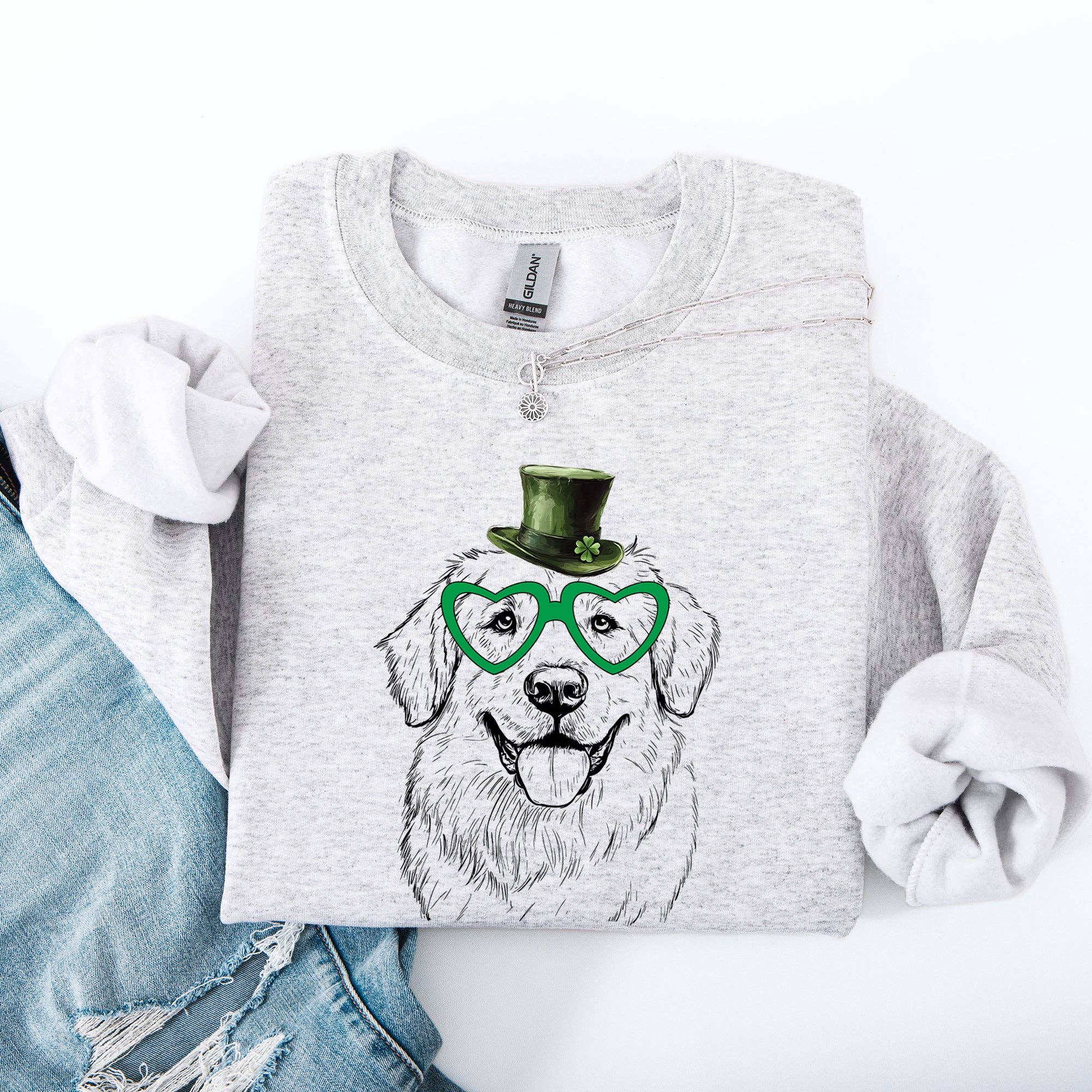 Great Pyrenees, Dog, St Patrick's Day, Lucky, Sweatshirt T-Shirts, Hoodie | PodTeesHub.com