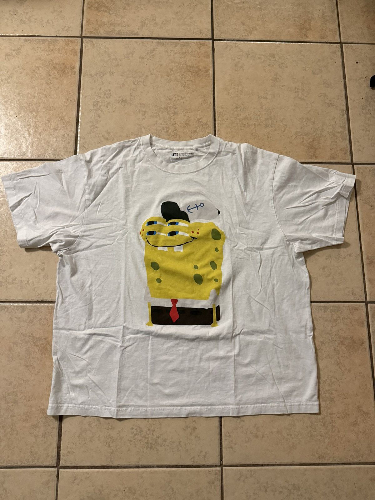 Uniqlo X Cpfm X Spongebob T Shirt White Hoodie, Sweatshirt | PodTeesHub.com