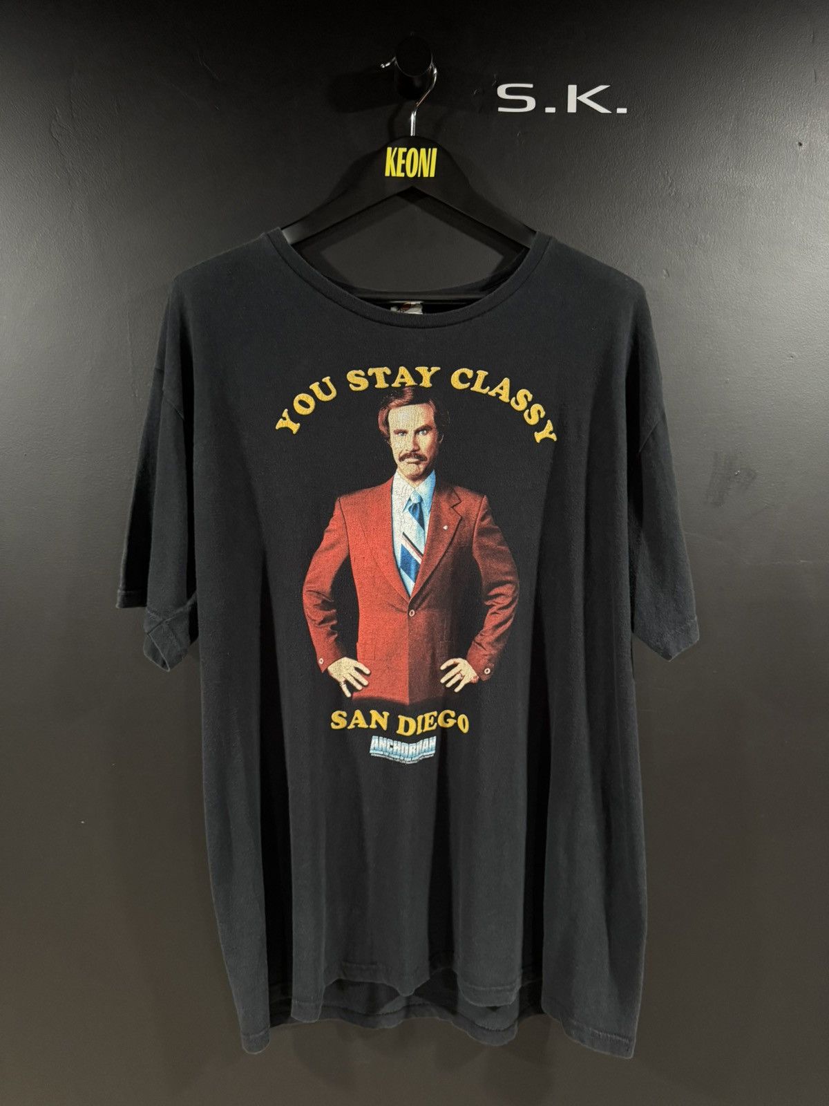 2012 Vintage Anchorman Classy Will Ferrell Movie Tee Xxl Hoodie, Sweatshirt | PodTeesHub.com