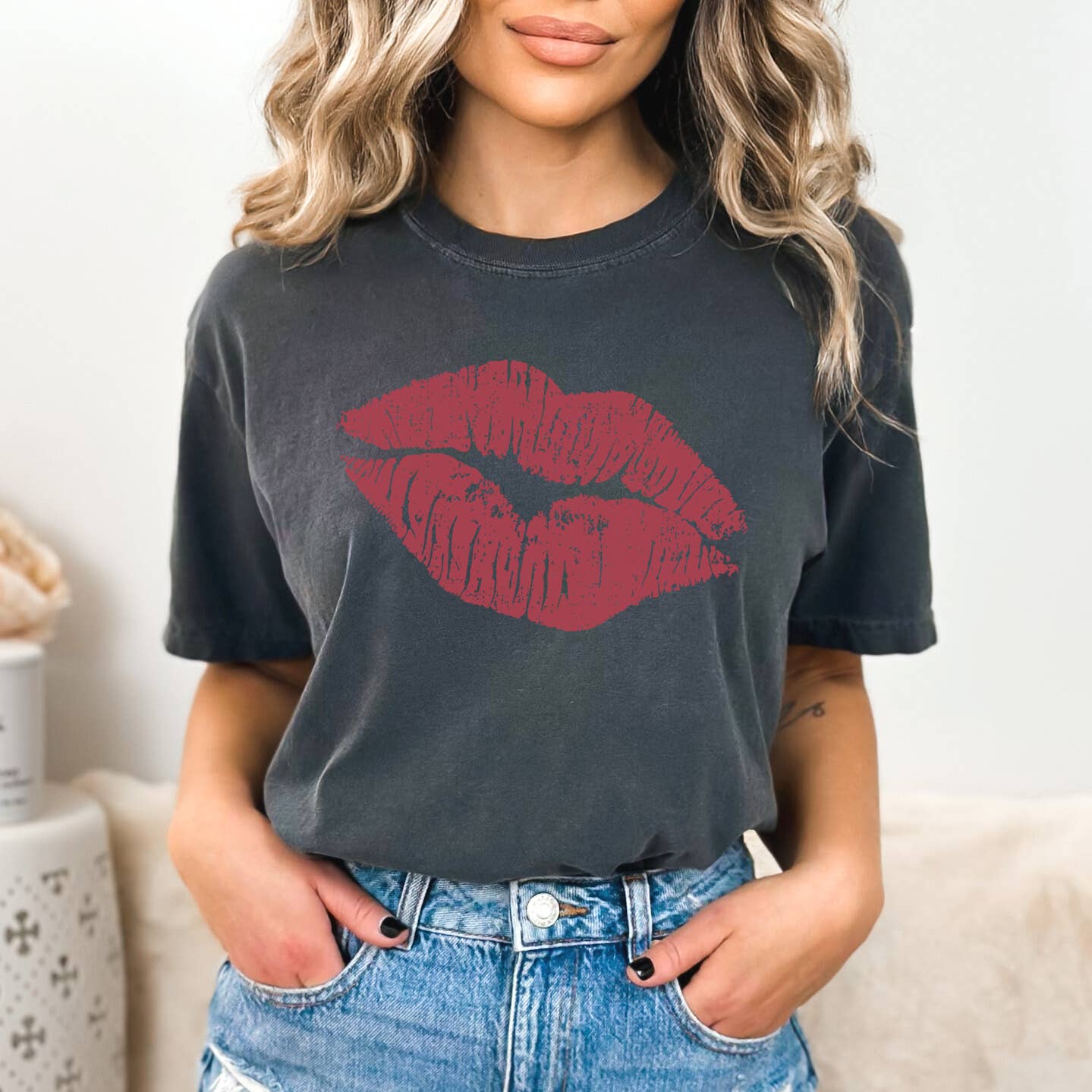 Lips Tee | Valentine's Day | Sizes S-2XL Hoodie, Sweatshirt | PodTeesHub.com