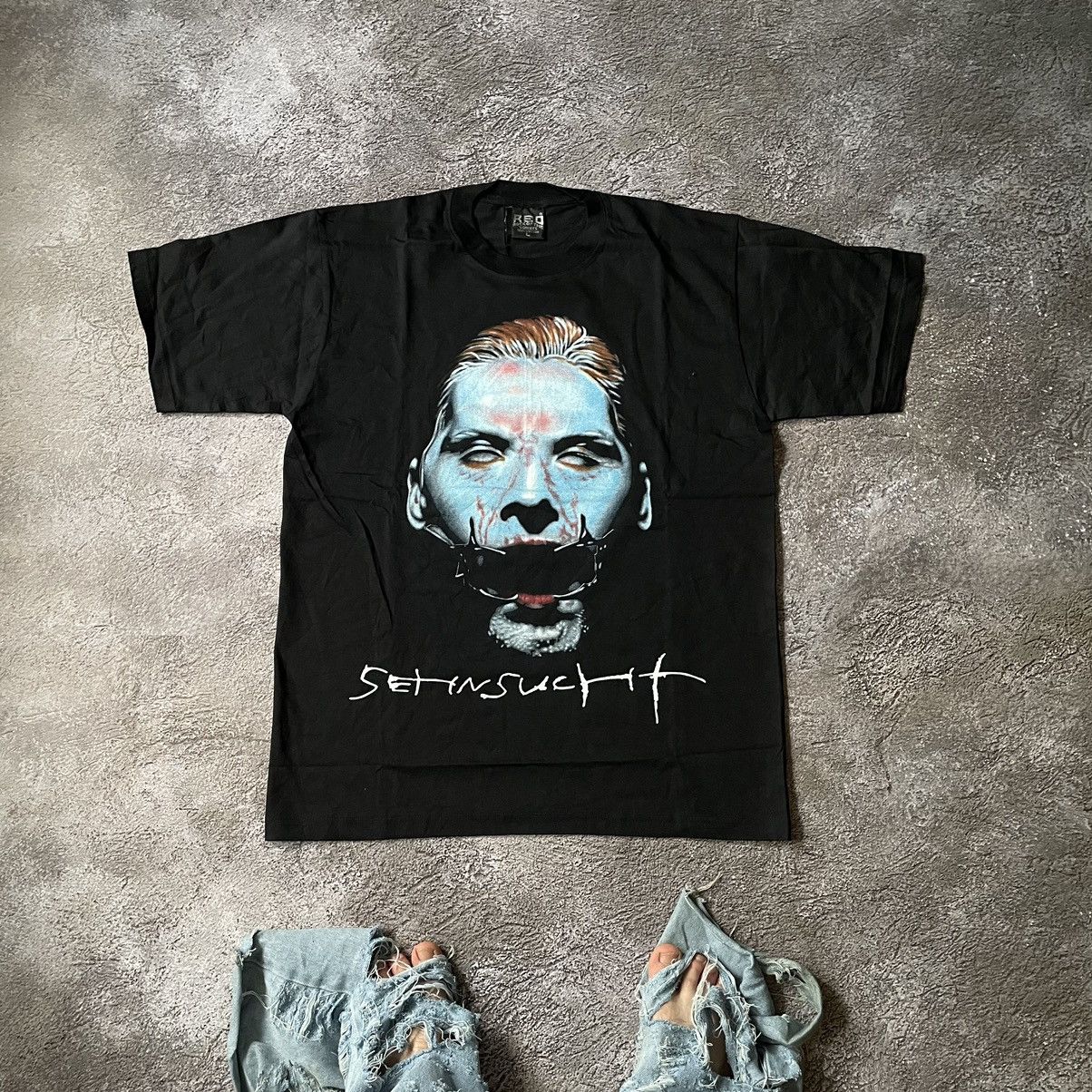 Vintage 90s Rammstein Sehnsucht Face Dead Creepy Horror Tee Hoodie, Sweatshirt | PodTeesHub.com