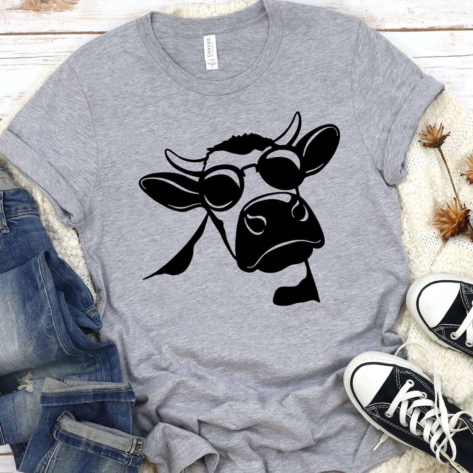 Cool Cow T-Shirt Hoodie, Sweatshirt | PodTeesHub.com