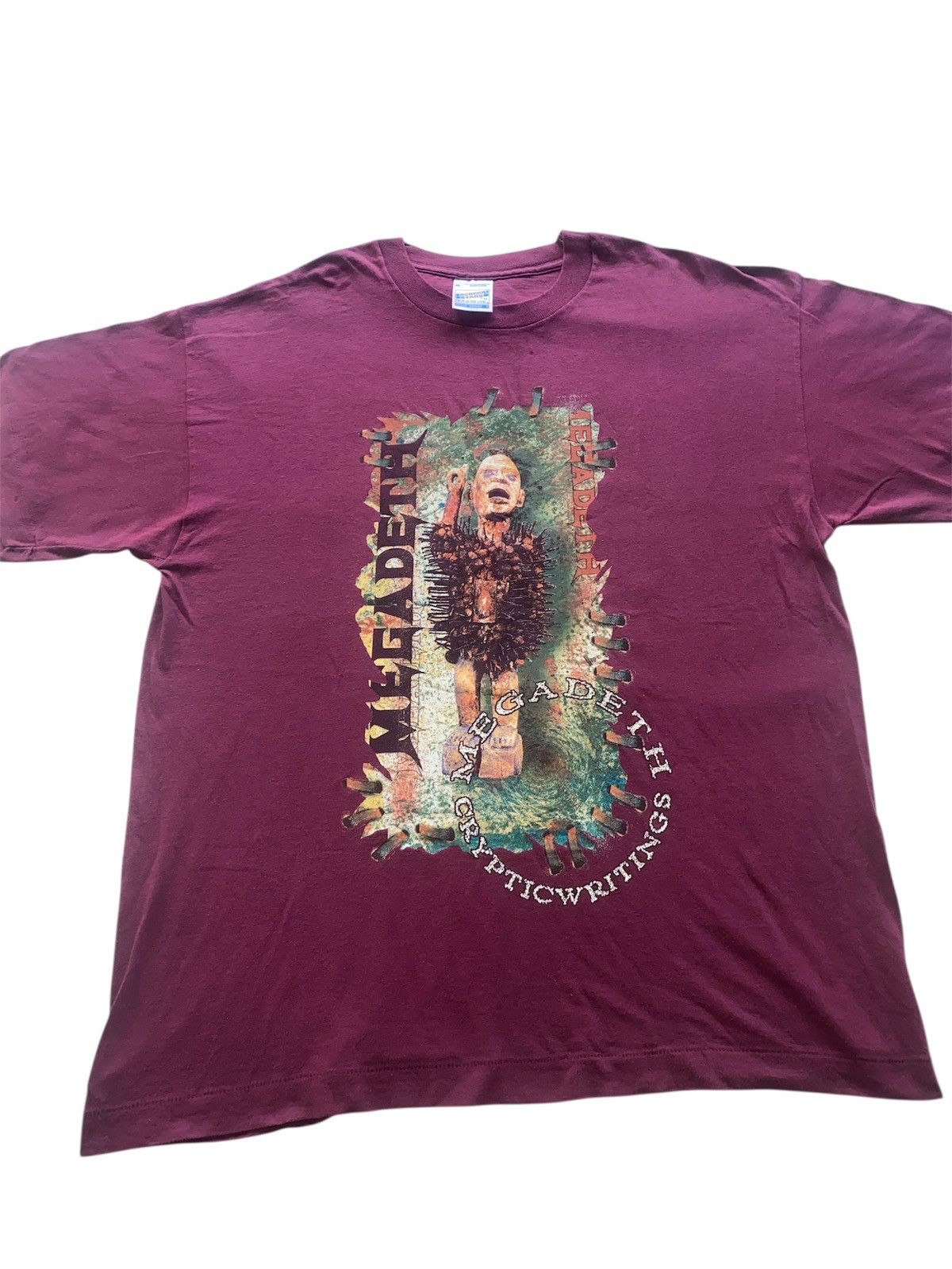 Band Tees Vintage Megadeth Crypticcwritings 90s Singlestich Hoodie, Sweatshirt | PodTeesHub.com