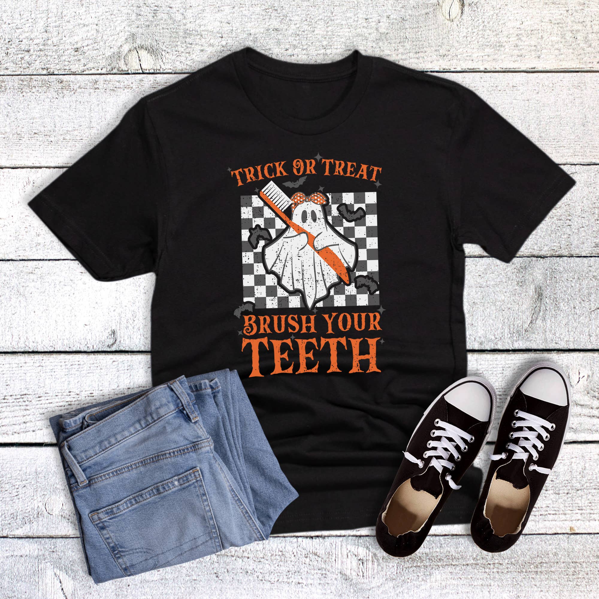 Halloween Dentist Brush Teeth Graphic Tee Hoodie, Sweatshirt | PodTeesHub.com