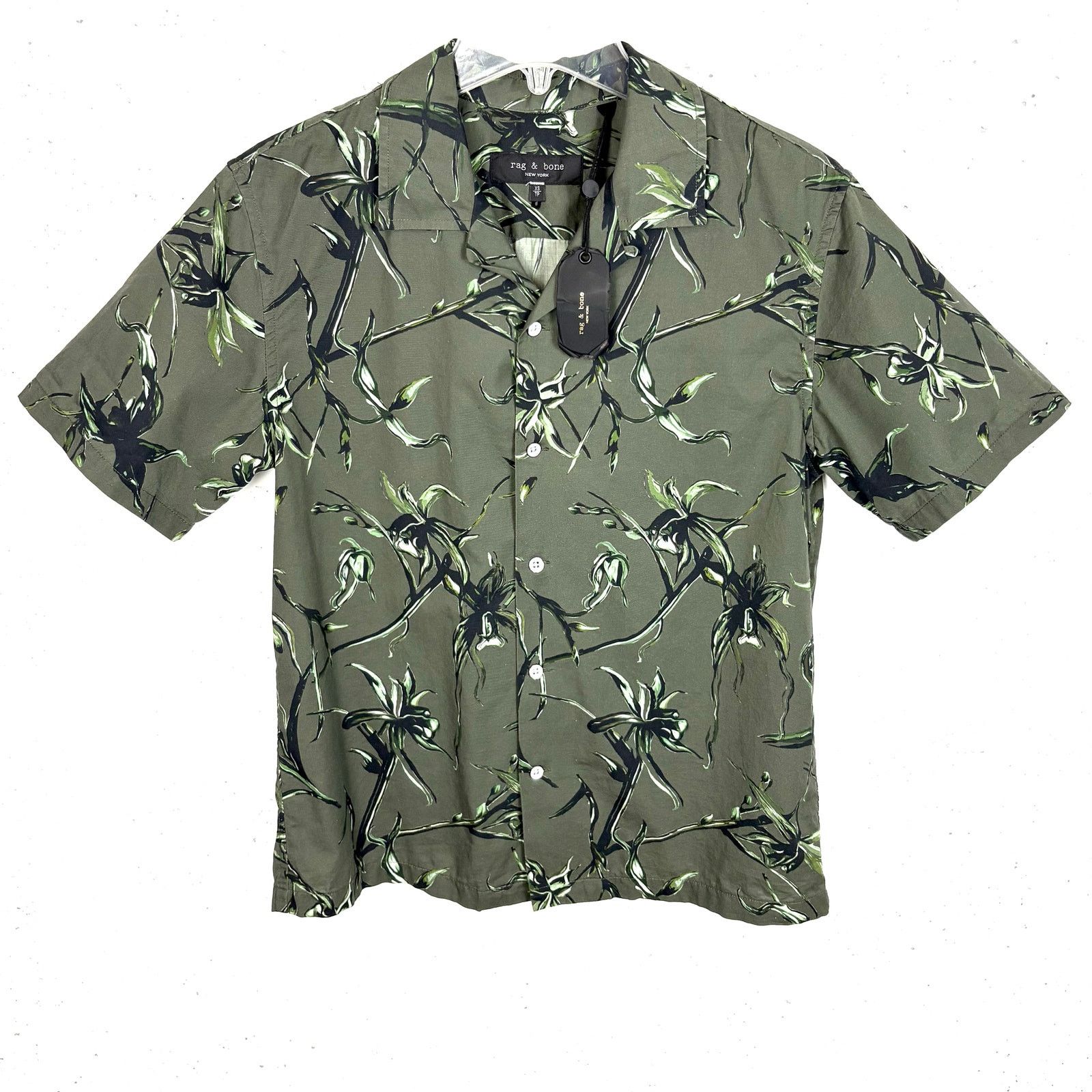 Bone Rag Bone New York Mens Avery Printed Shirt 100 Cotton Xs Hoodie, Sweatshirt | PodTeesHub.com