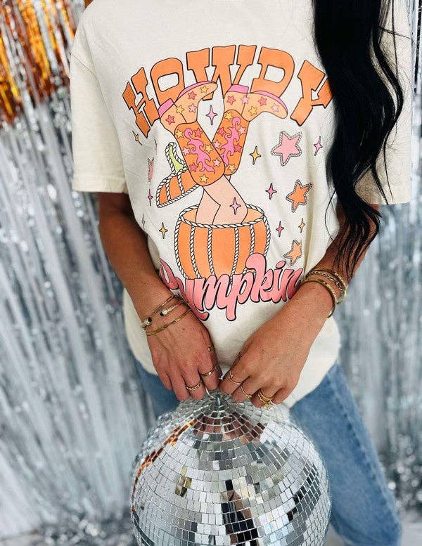 Howdy Pumpkin Western Boots Dtf Tee Hoodie, Sweatshirt | PodTeesHub.com