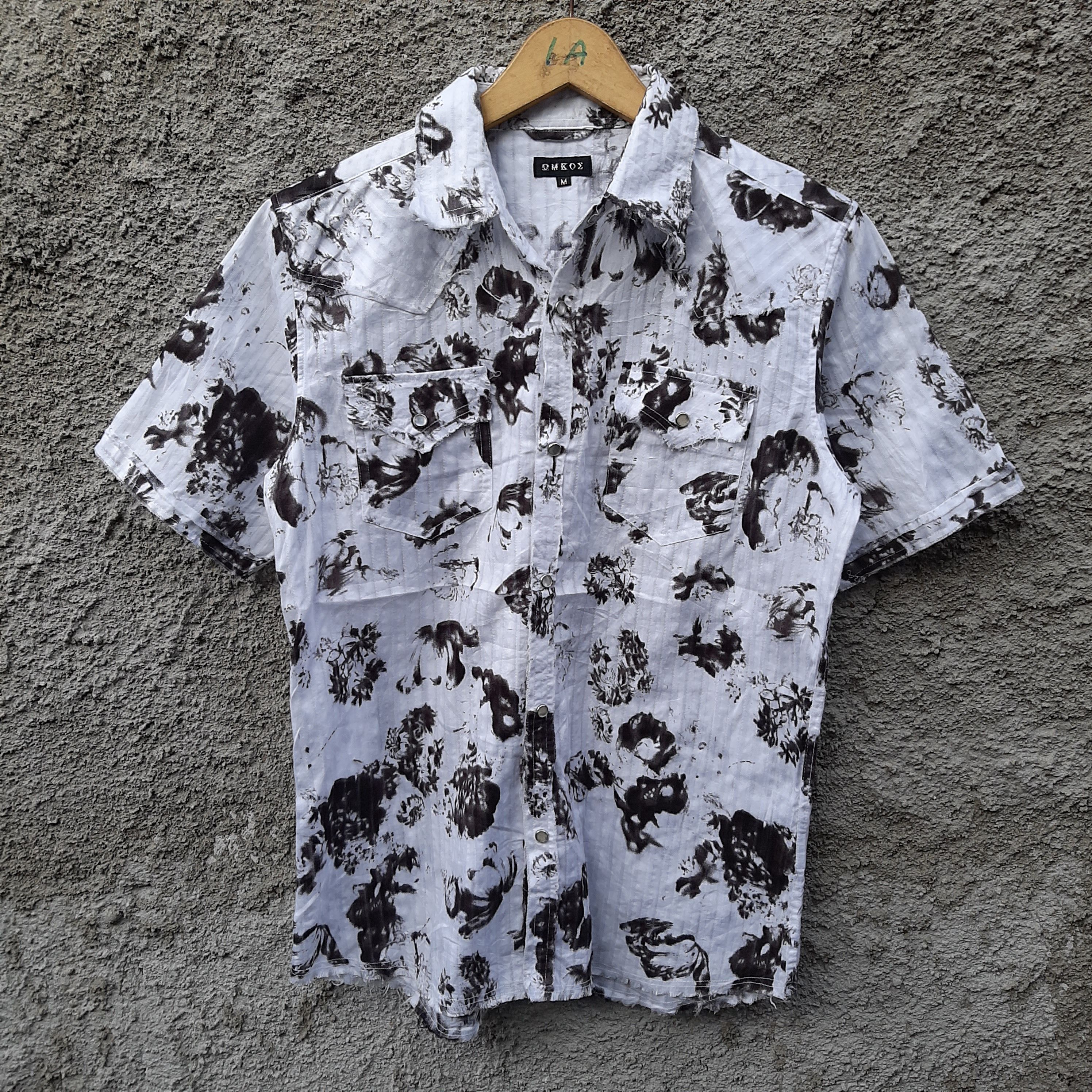 Japanese Brand Omkoe Printed Short Shirt Hoodie, Sweatshirt | PodTeesHub.com