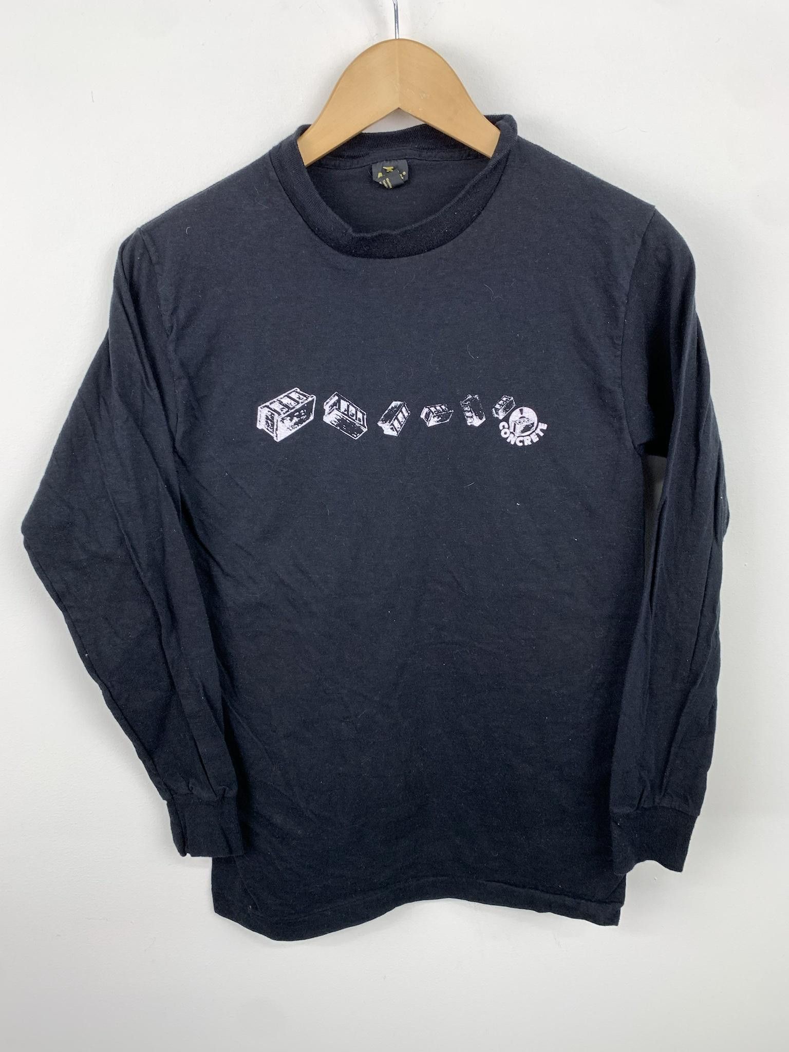 Vintage 1970s Concrete Records Label Music Production Longsleeve Size Small T-Shirts, Hoodie, Sweatshirt | PodTeesHub.com