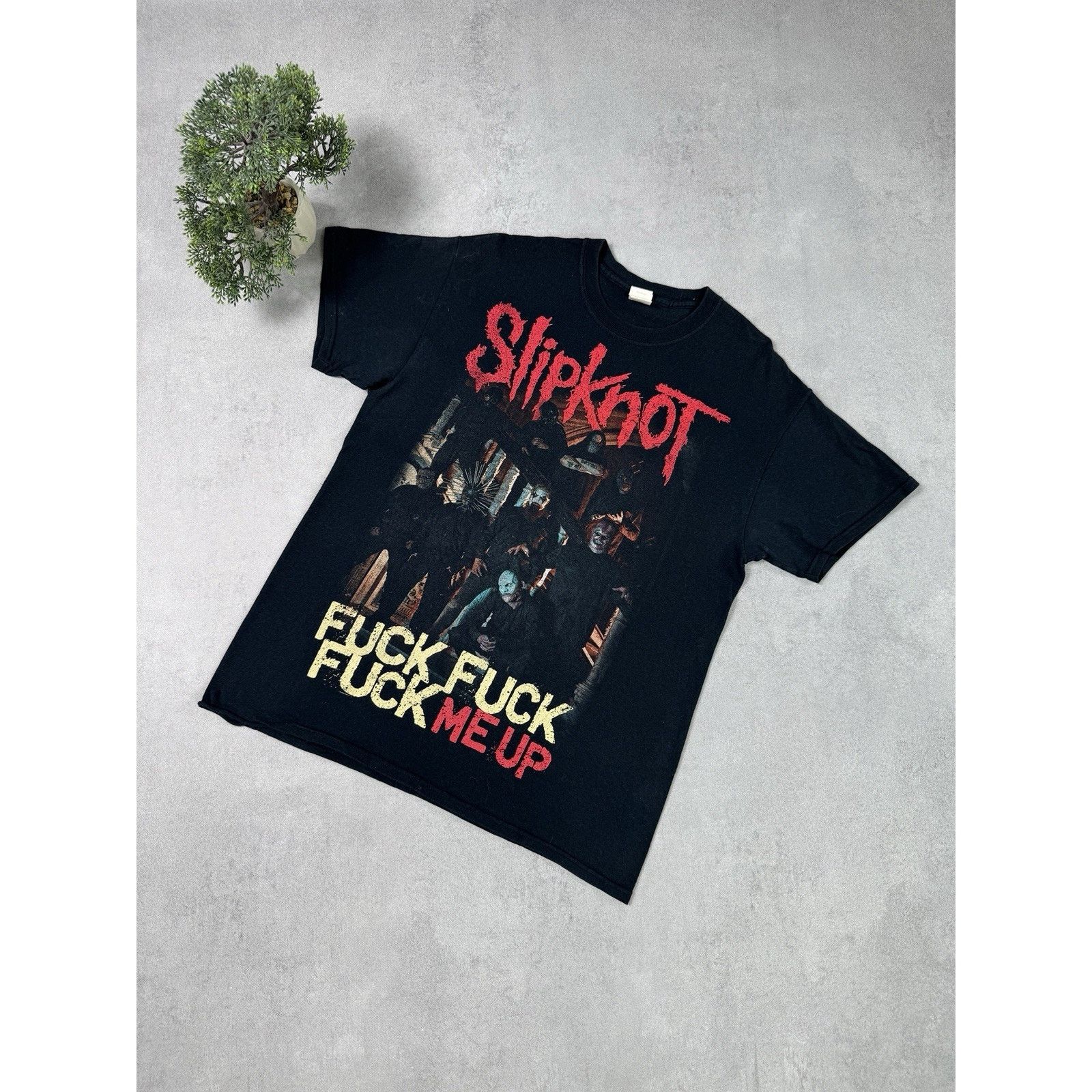 Slipknot 2015 Band T Shirt Men Size M Black Tour Tee Hoodie, Sweatshirt | PodTeesHub.com