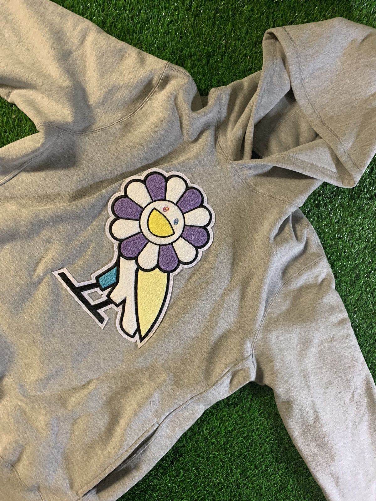 Murakami Takashi Murakami X Ovo Surplus Flower Owl Hoodie Grey T-Shirts, Sweatshirt | PodTeesHub.com