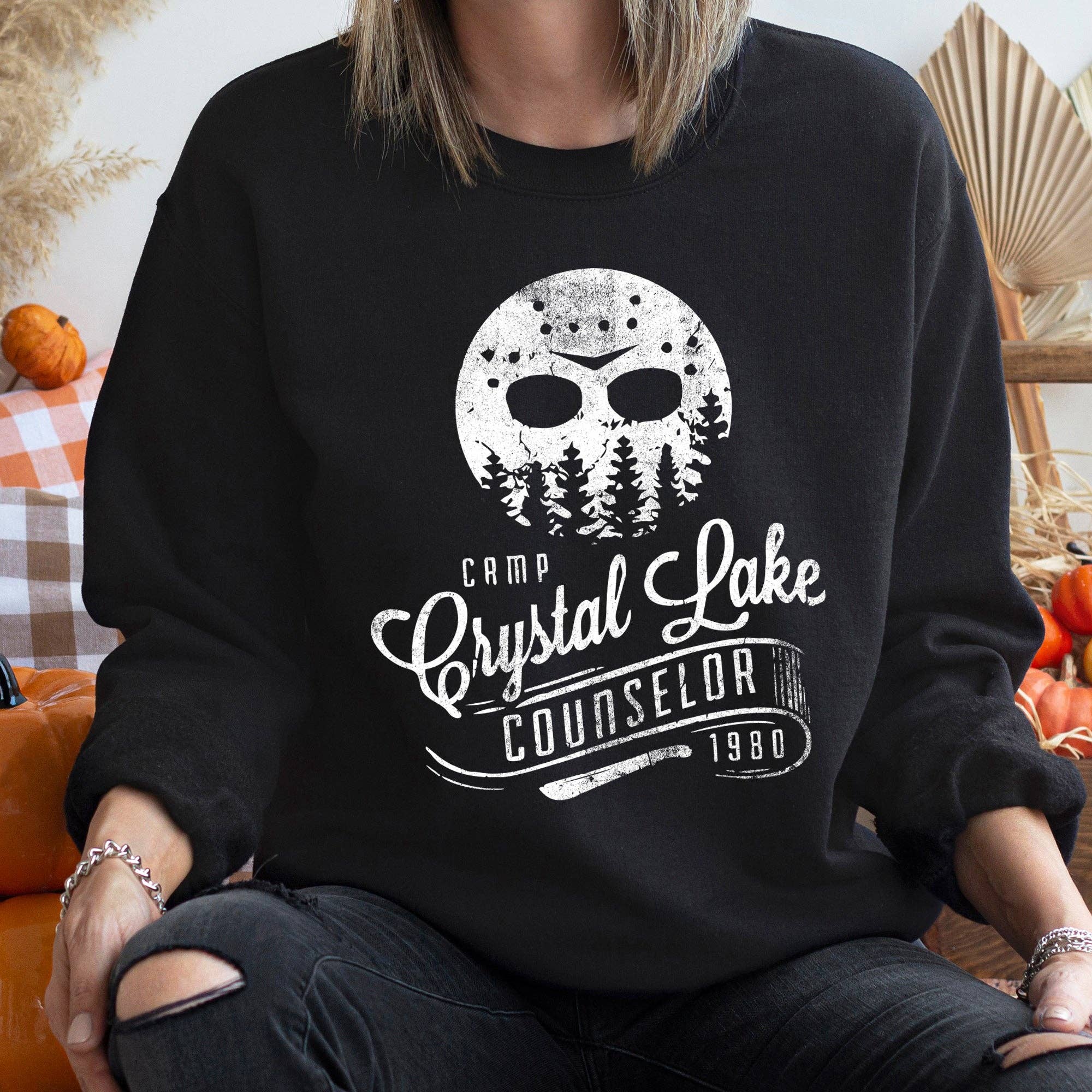 Crystal Lake Vintage Halloween Sweatshirt T-Shirts, Hoodie | PodTeesHub.com