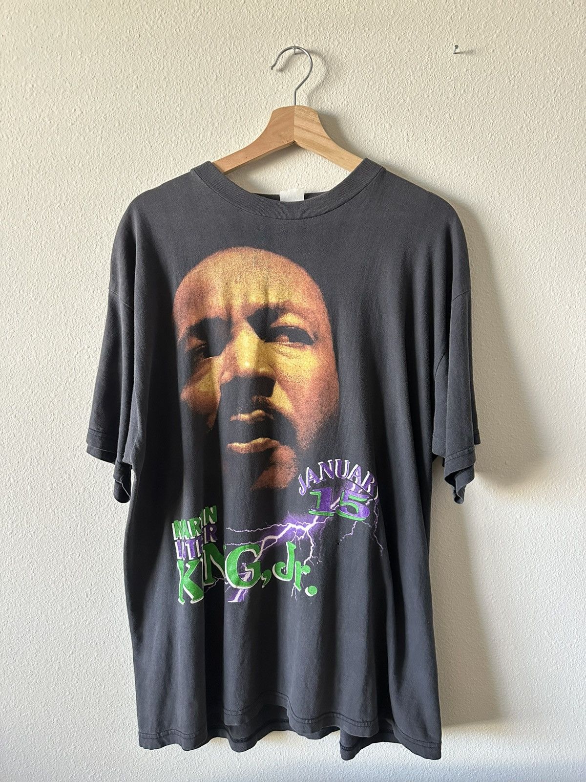 Vintage 1990 S Martin Luther King Jr Bootleg Memorial Tee Hoodie, Sweatshirt | PodTeesHub.com