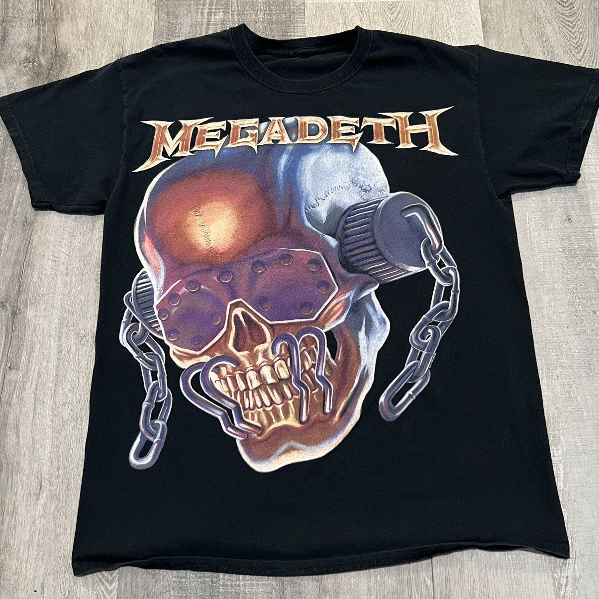 Band Tees Megadeth Black 2014 Vic Rattlehead Metal Big Skull Band Tee Hoodie, Sweatshirt | PodTeesHub.com