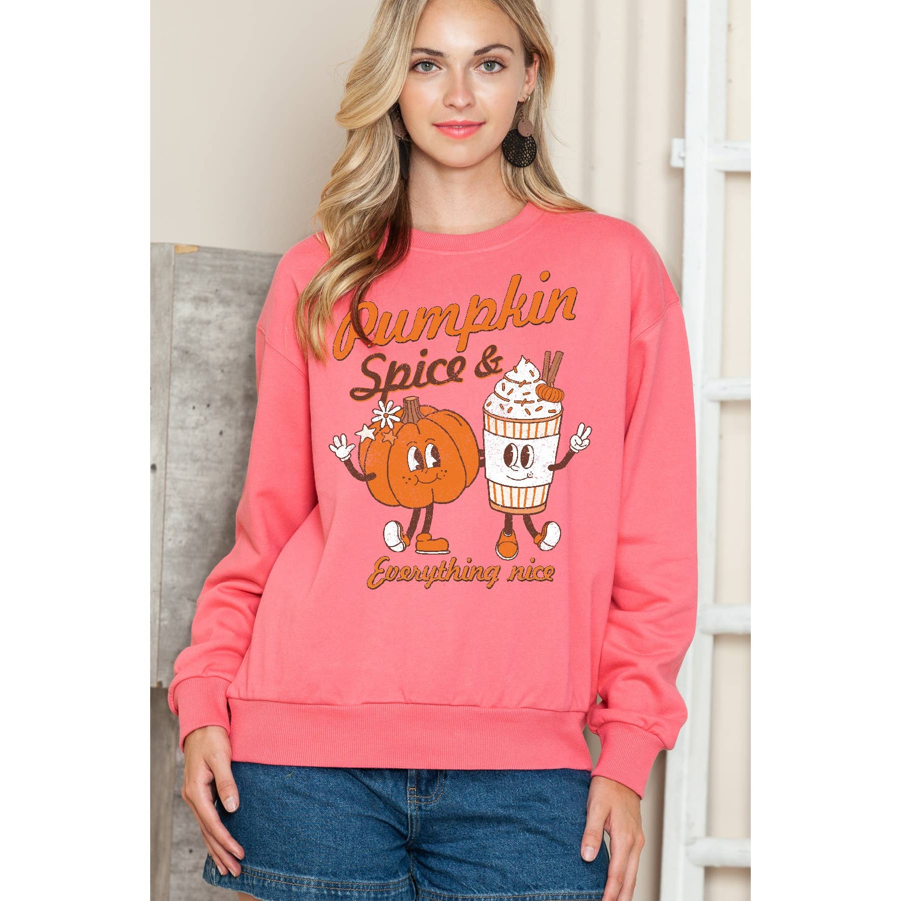Pumpkin Sprice and Everything Nice - Crewneck Sweatshirt T-Shirts, Hoodie | PodTeesHub.com