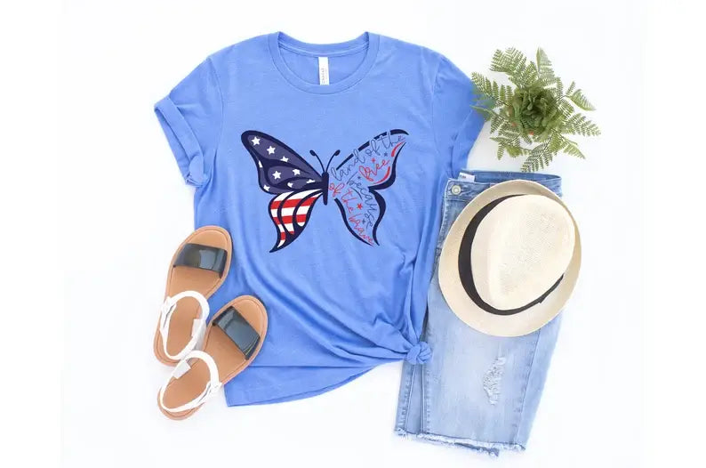 American Butterfly T-Shirt Hoodie, Sweatshirt | PodTeesHub.com