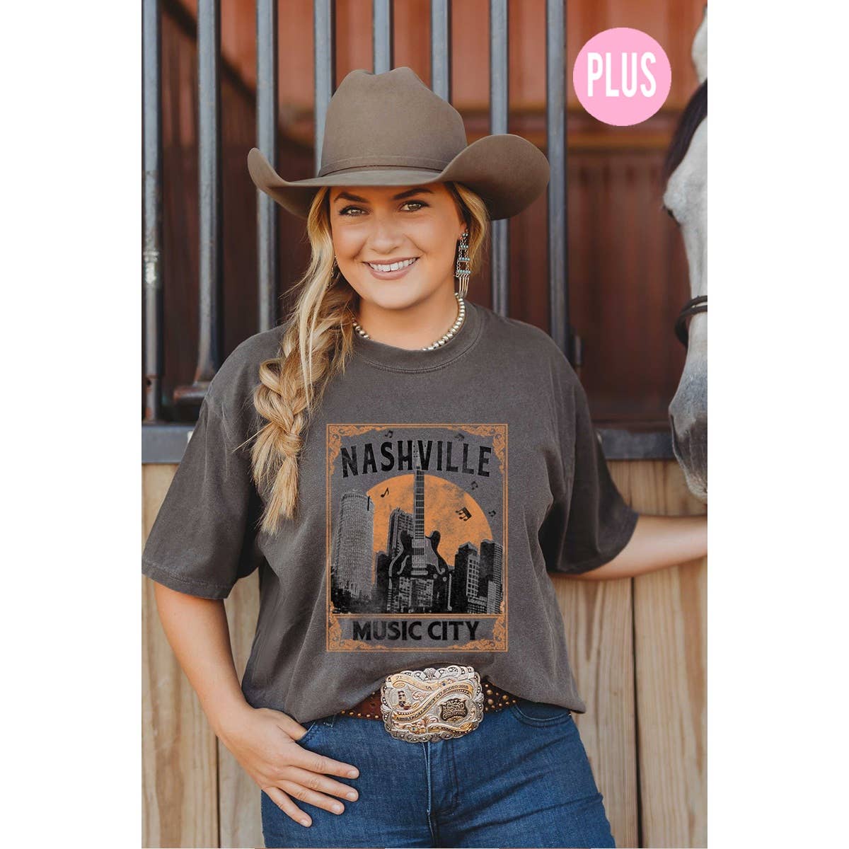 Nashville Music City  Graphic Tee Plus Hoodie, Sweatshirt | PodTeesHub.com