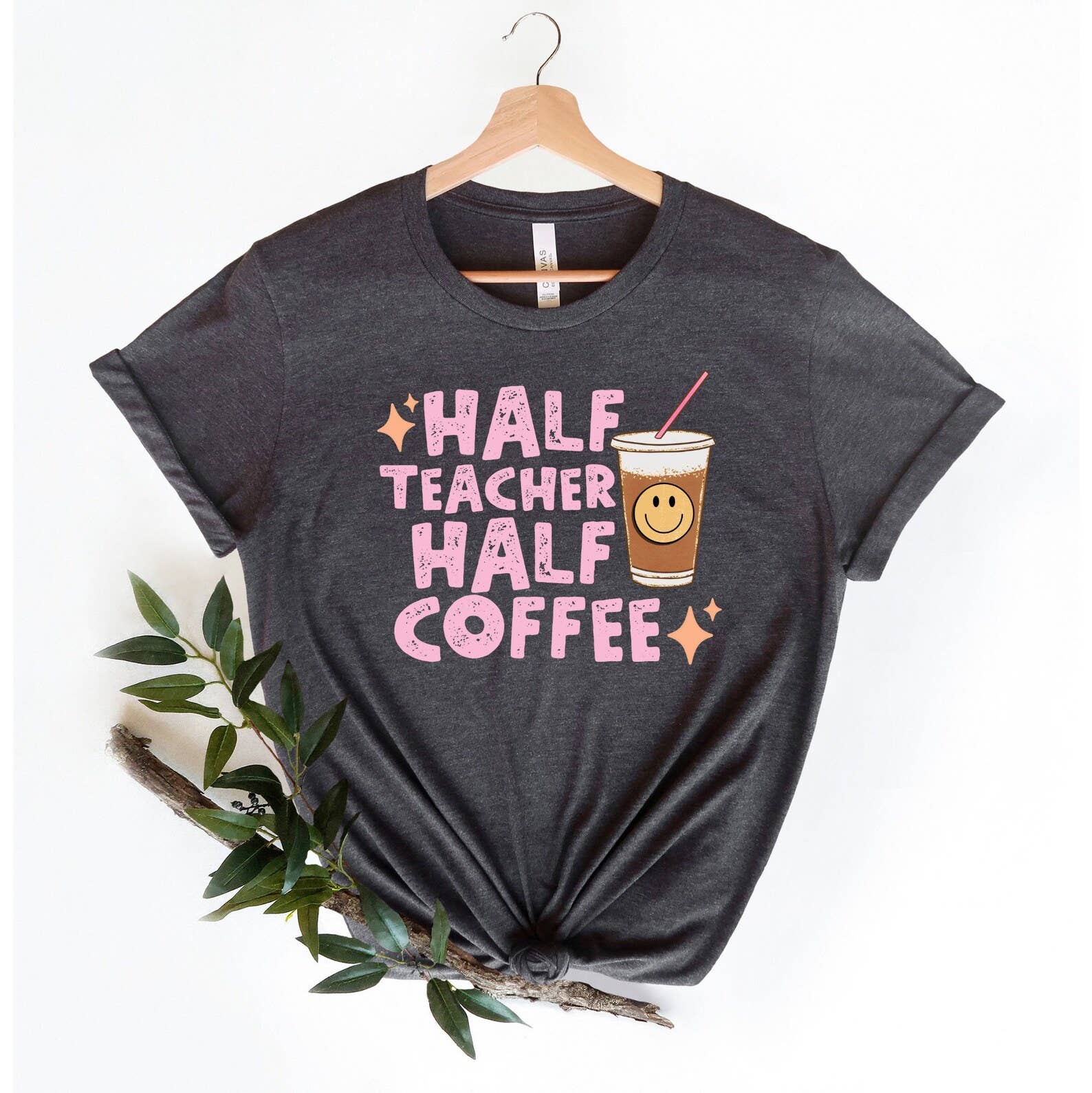 Half Teacher Half Coffee T-Shirt Hoodie, Sweatshirt | PodTeesHub.com