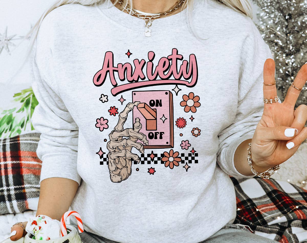 Anxiety On Off -  Funny Introvert Mom Sweatshirt T-Shirts, Hoodie | PodTeesHub.com