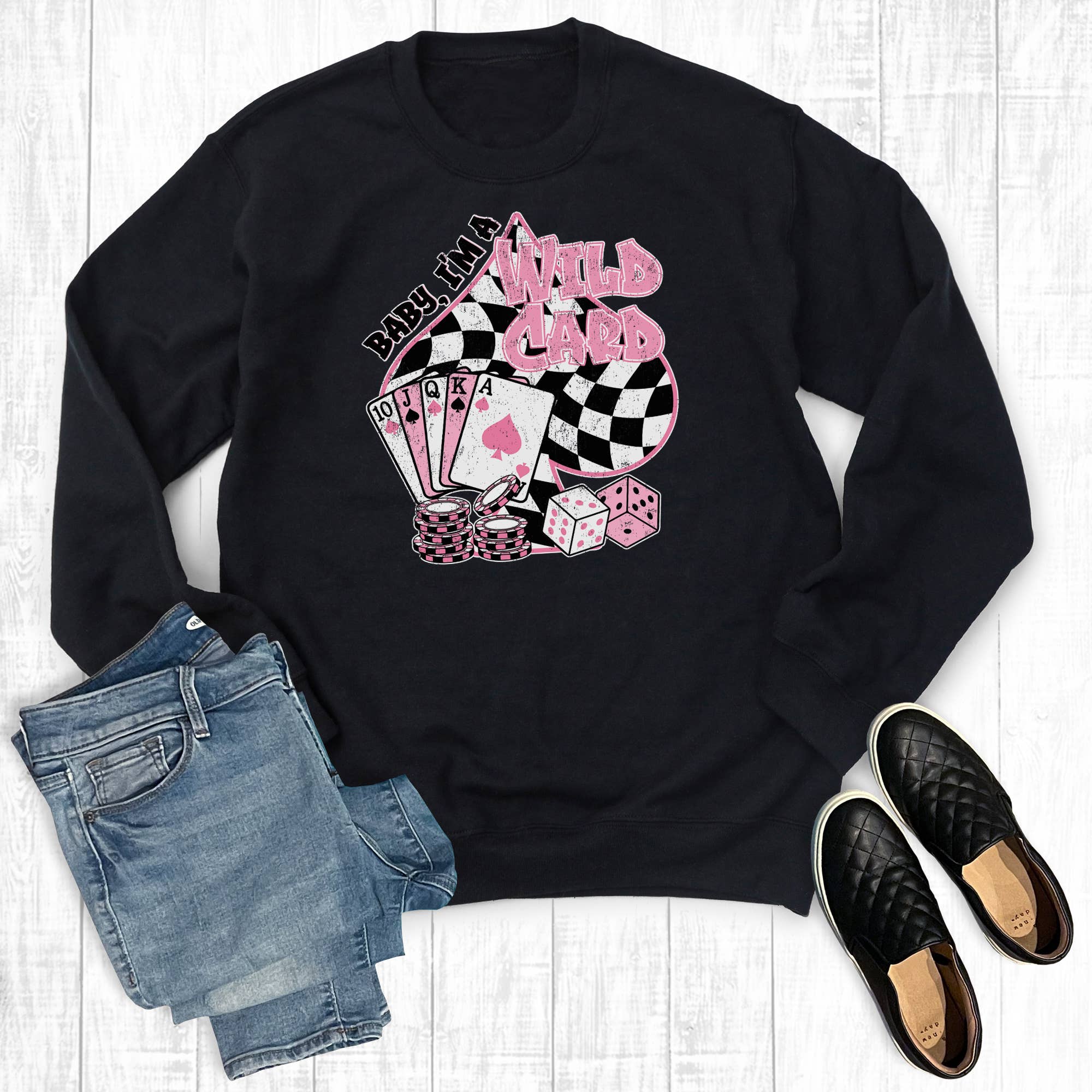 Western Baby I'm A Wild Card Sweatshirt T-Shirts, Hoodie | PodTeesHub.com