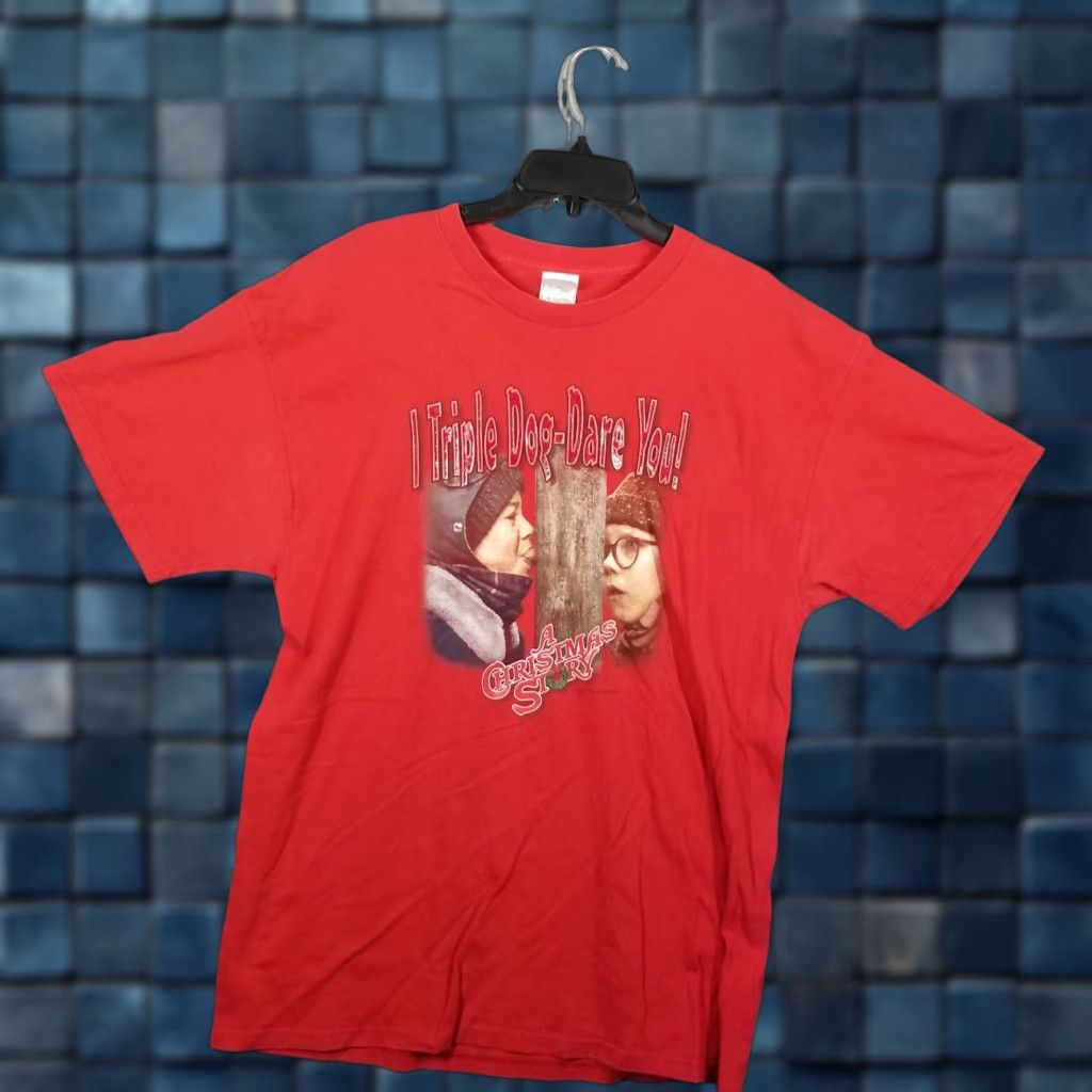 Vintage A Christmas Story Movie T Shirt Tee Xl Red Graphic Print 80s Christmas Mens Hoodie, Sweatshirt | PodTeesHub.com