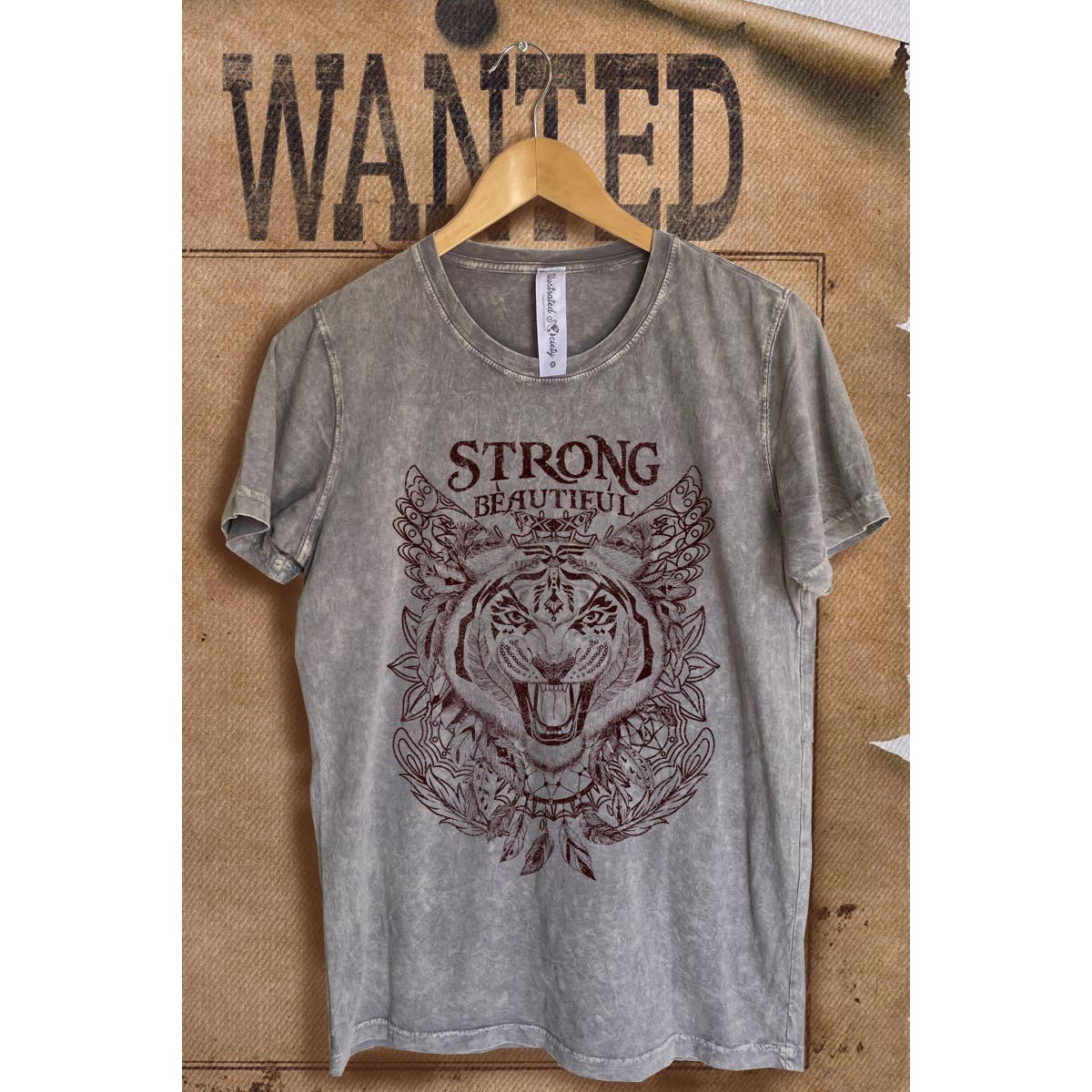 Strong Beautiful Mineral Wash Vintage  Graphic  Tee Hoodie, Sweatshirt | PodTeesHub.com