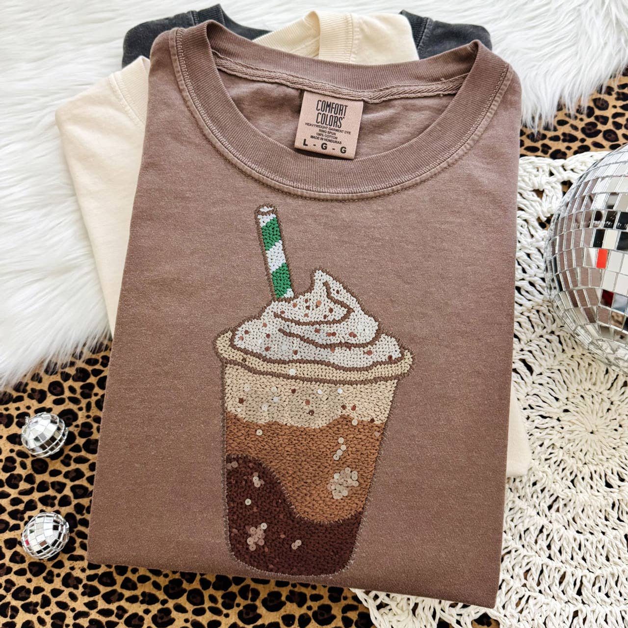 Faux Yarn Iced Coffee Tee Hoodie, Sweatshirt | PodTeesHub.com