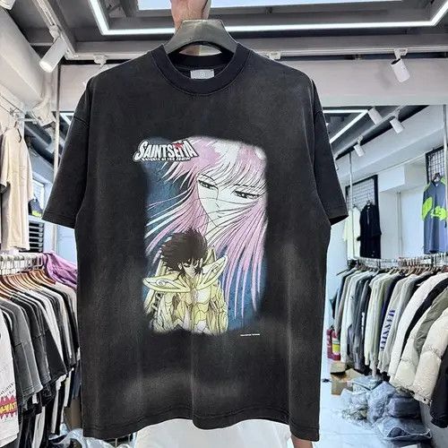 Japanese Brand Anime Saint Seiya Washed T Shirt Hoodie, Sweatshirt | PodTeesHub.com